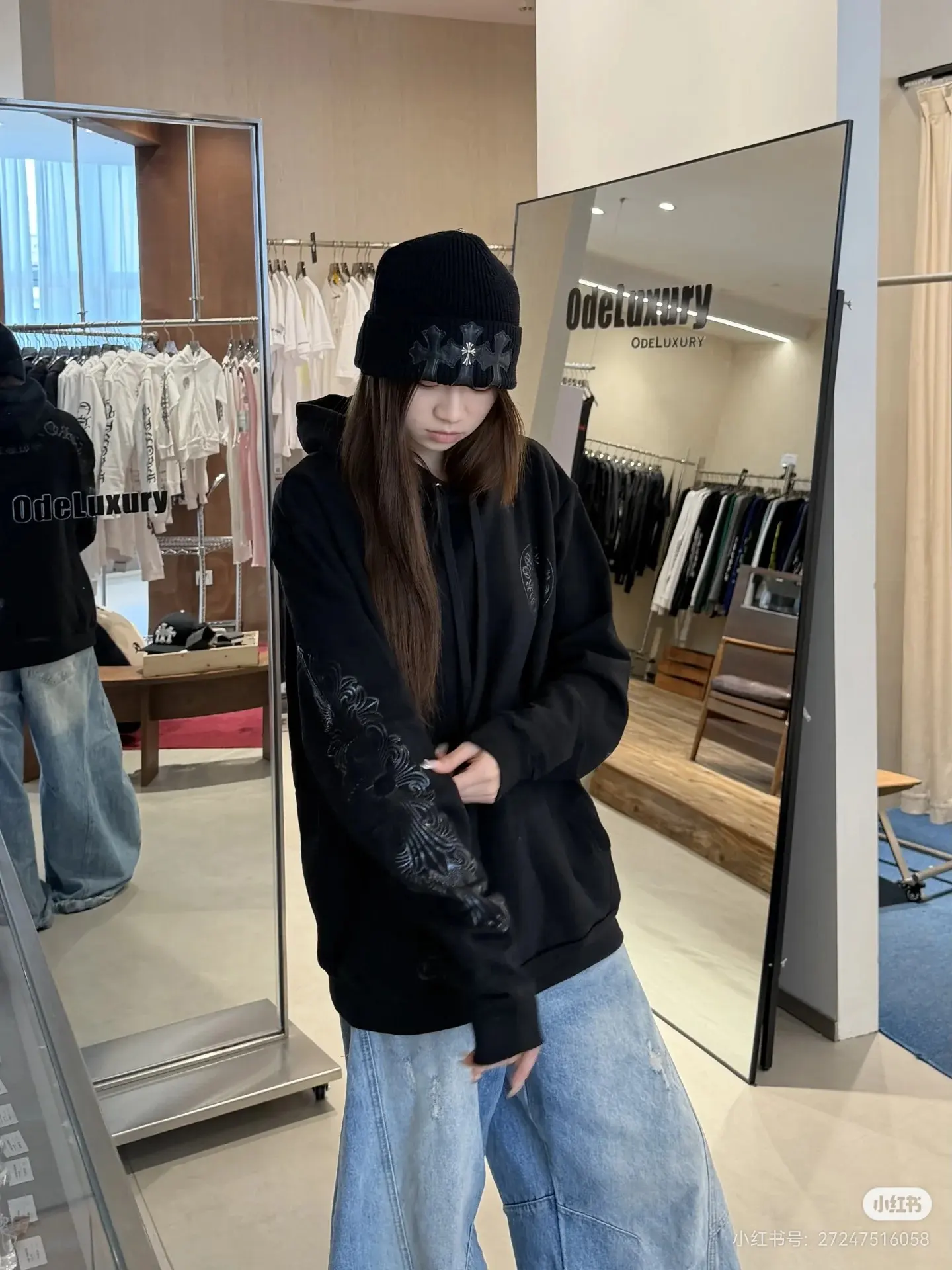 Chrome Hearts Cross Print Cotton Hoodie D21023768 — view 3