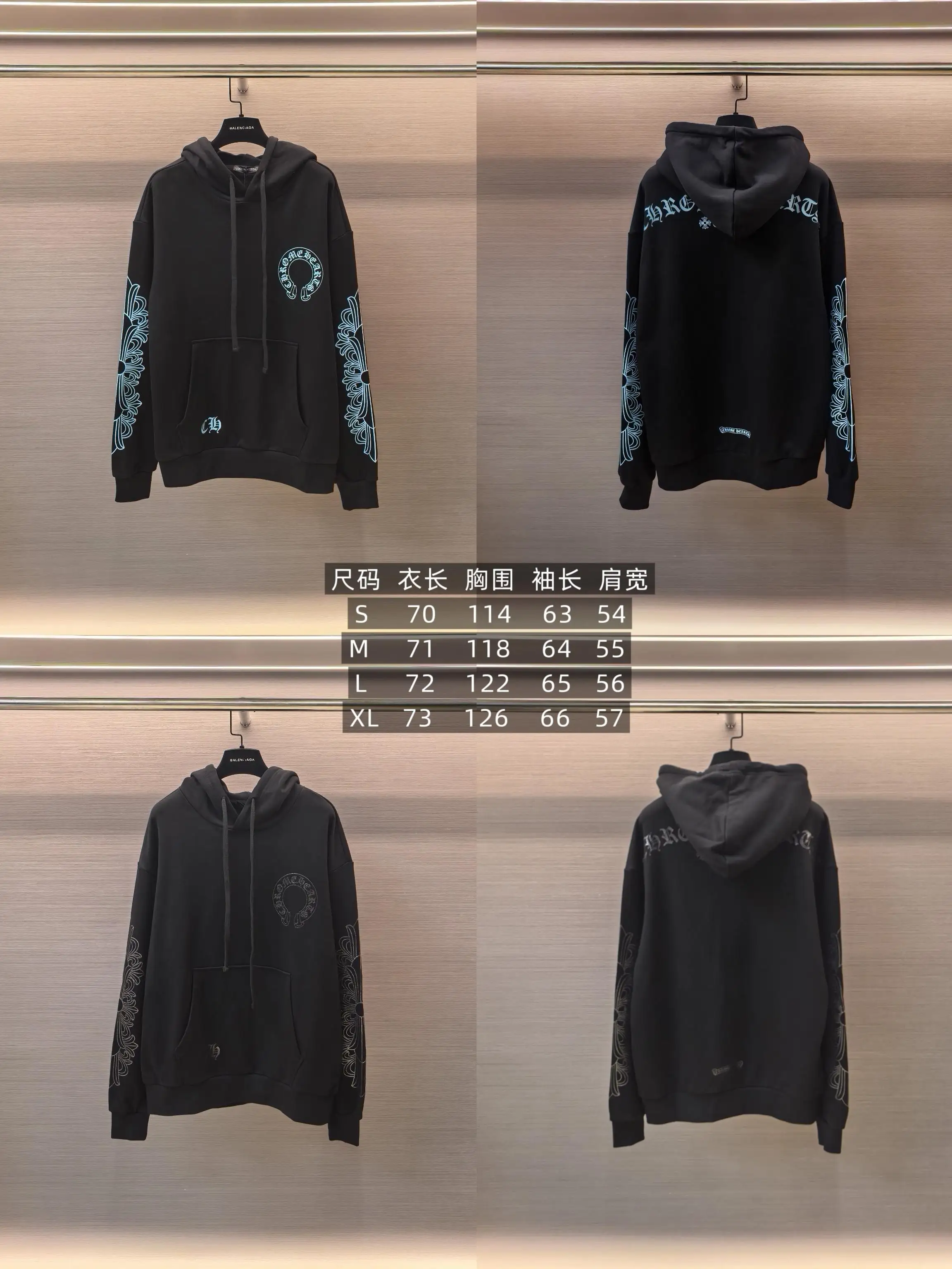 Glitter Cross Print Cotton-Jersey Hoodie D21023664 — view 9