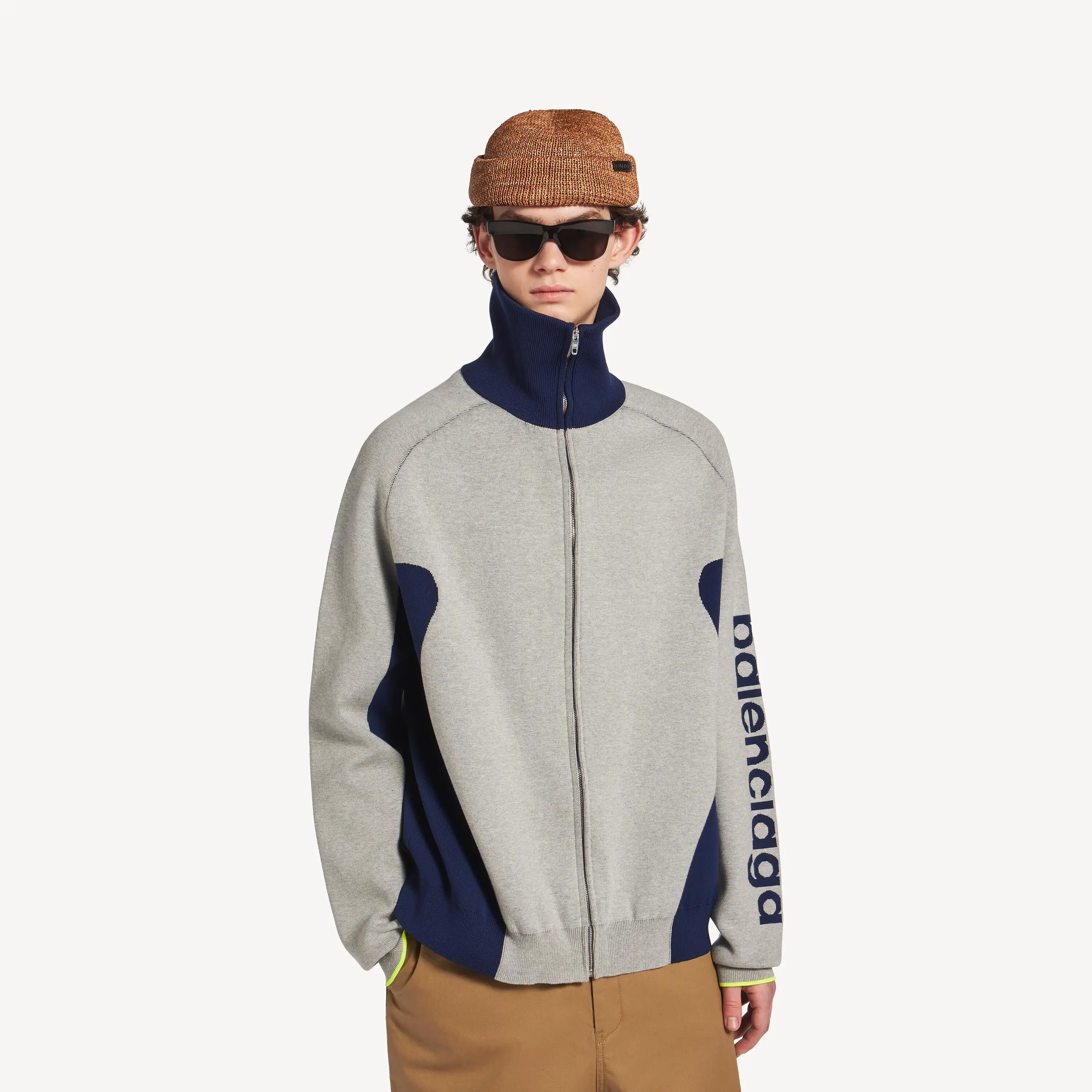 Bodies Color-Block Zip-Up Knit Cardigan D21523612