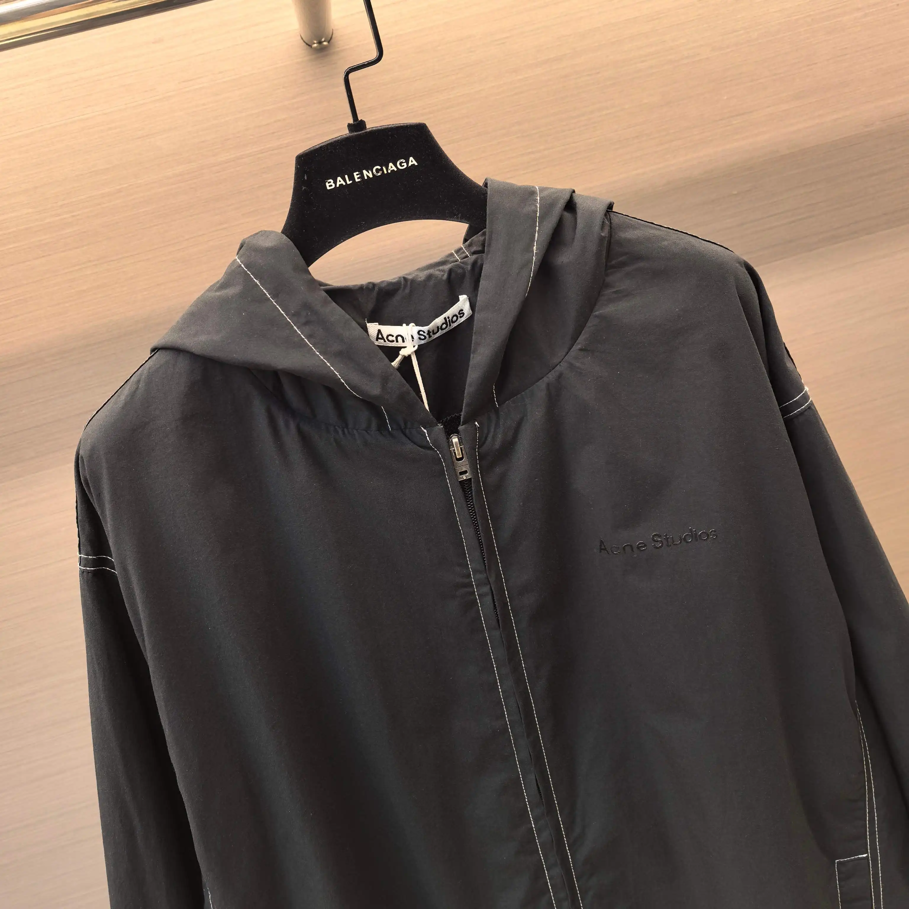 Acne Studios 1996 Contrast Stitch Hooded Jacket D22023643 — view 4