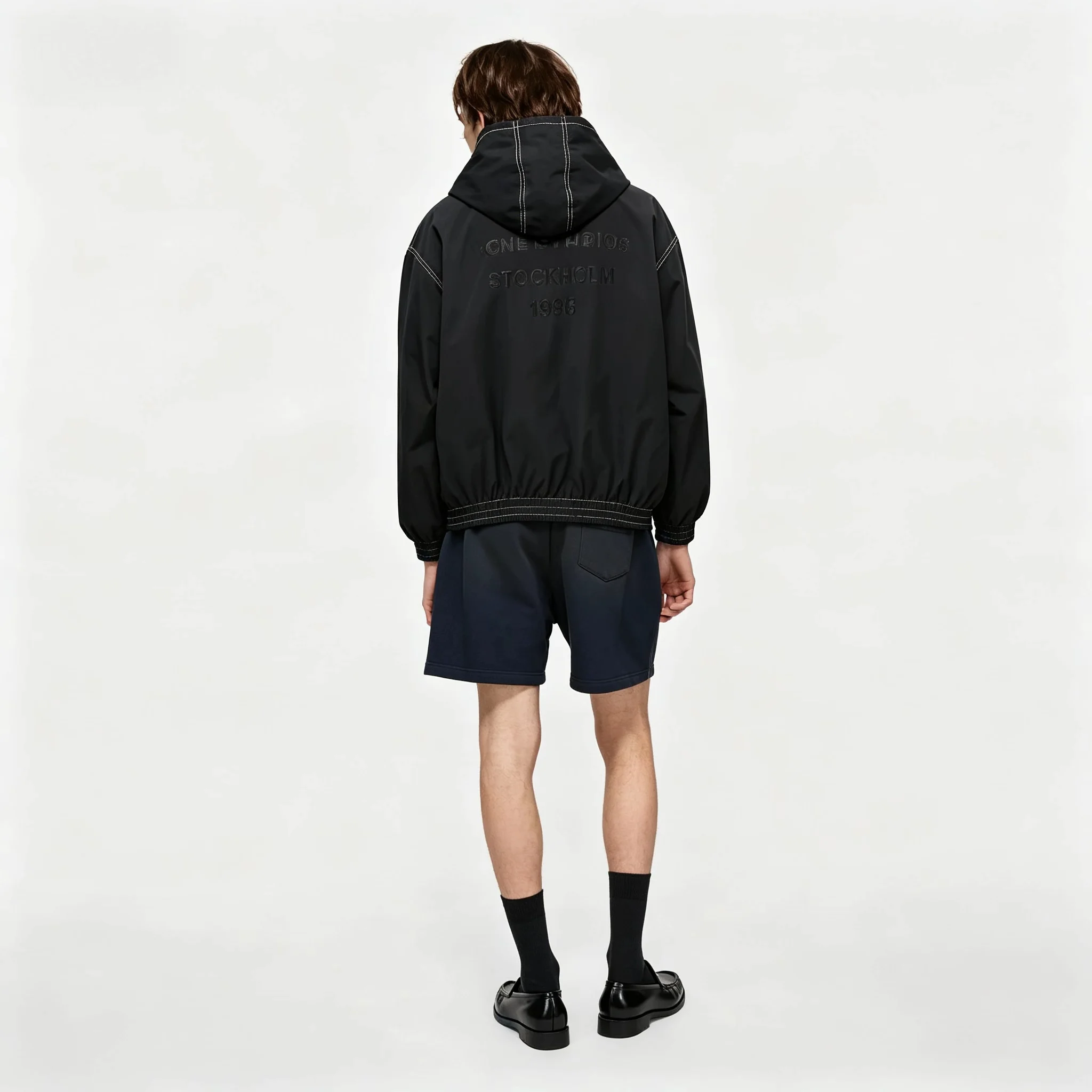 Contrast Stitch Hooded Zip-Up Jacket D22023642 — view 6
