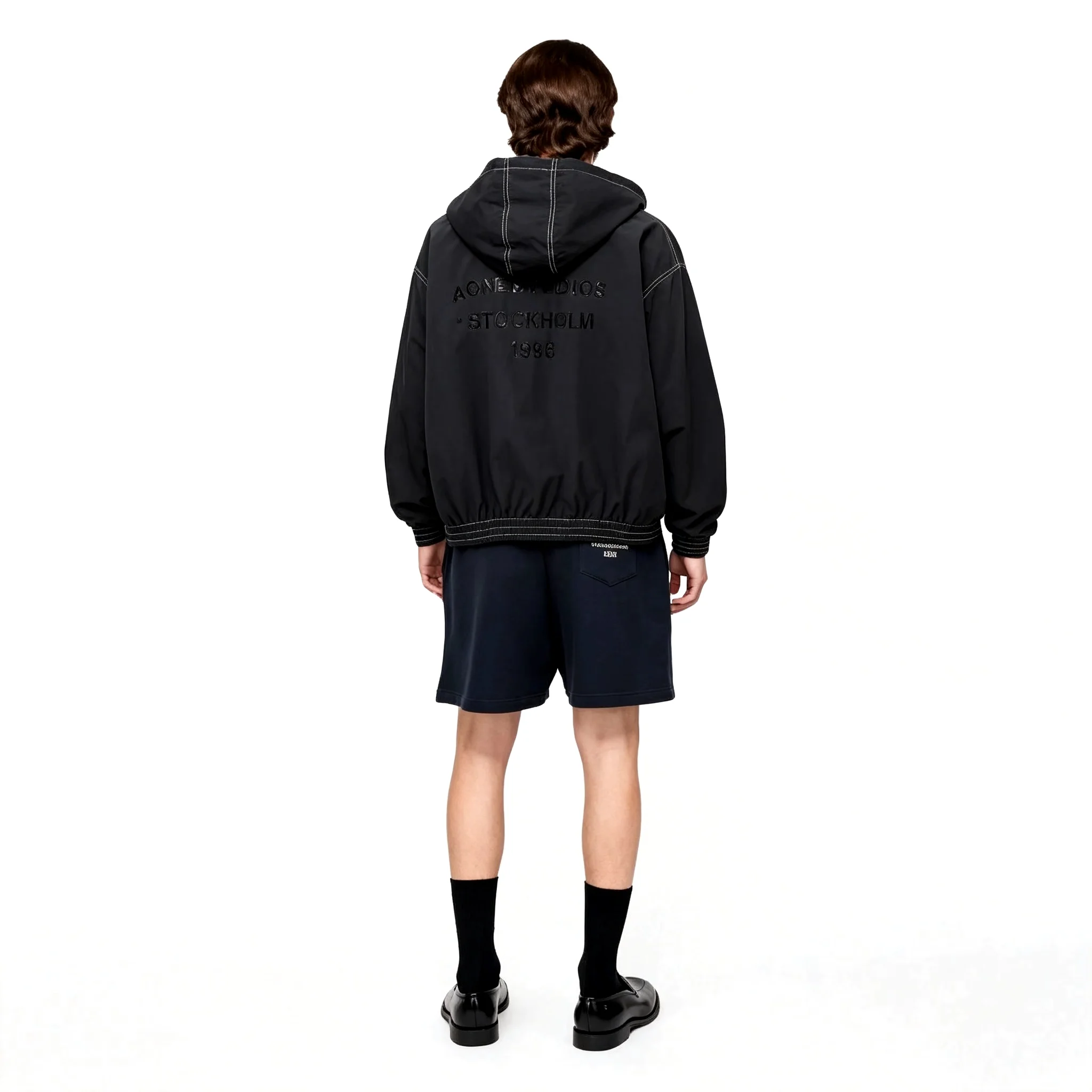 Contrast Stitch Hooded Zip-Up Jacket D22023642 — view 7
