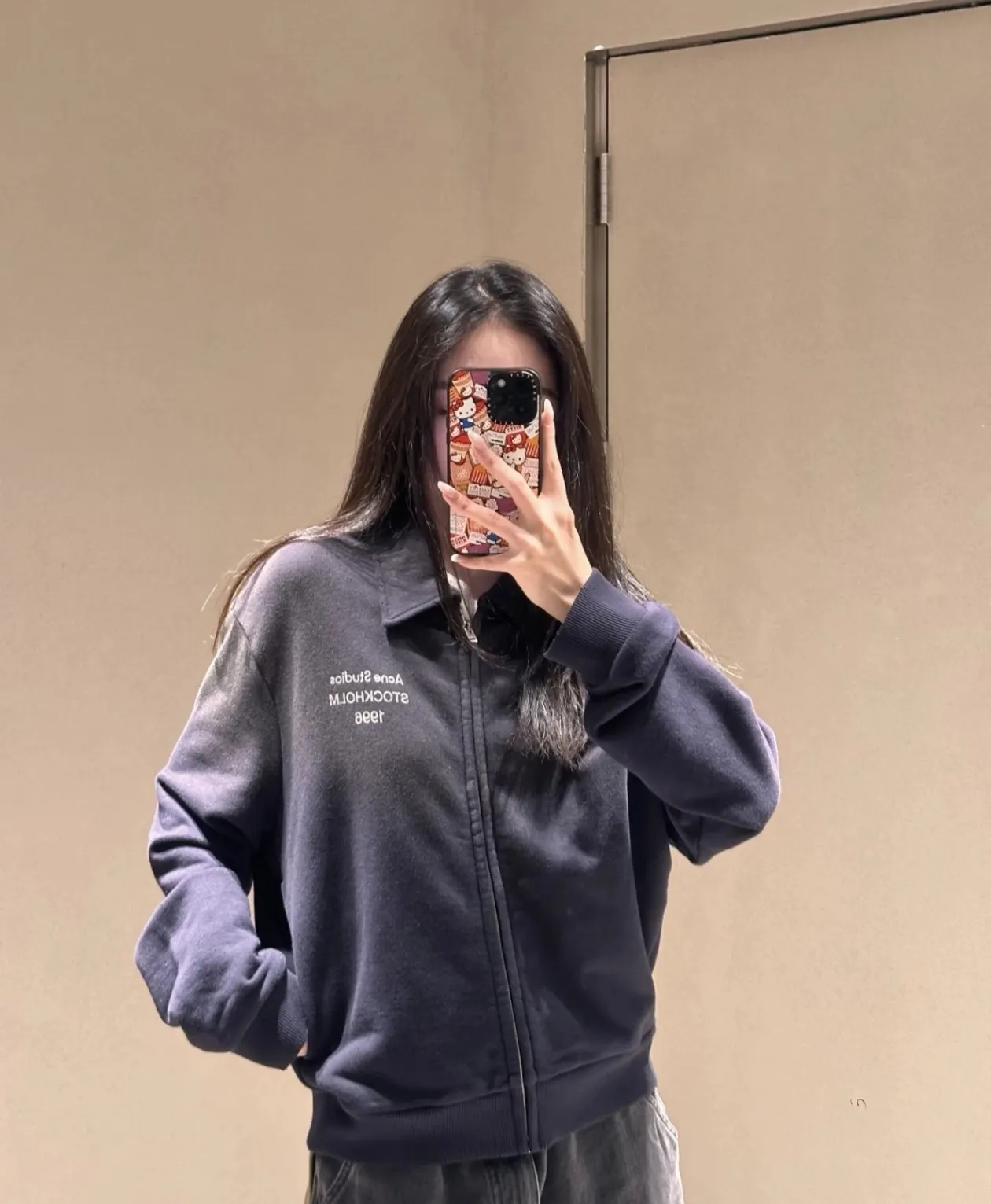 Logo-Print Faded Zip-Up Sweatshirt D22523694 — view 5