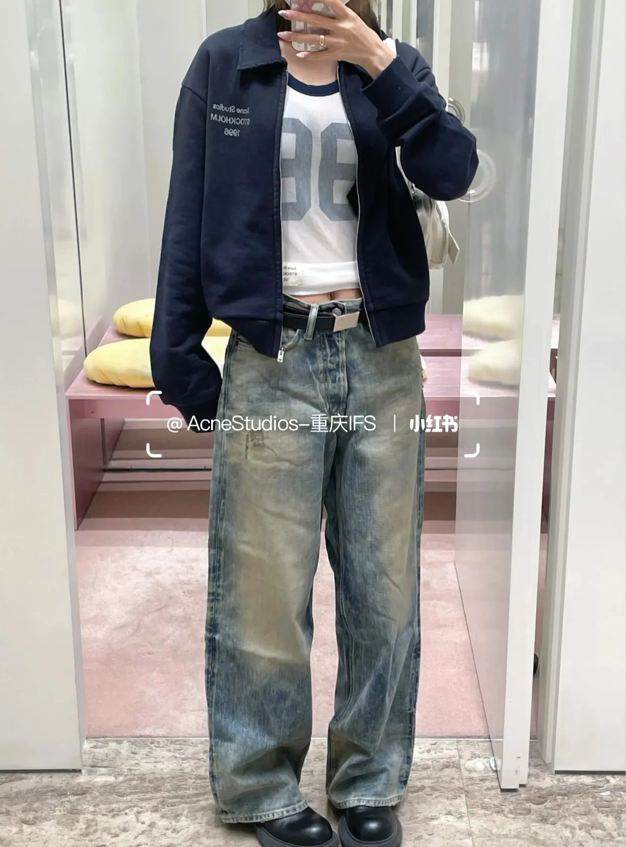 Logo-Print Zip-Up Cotton Sweatshirt D22523696 — view 3