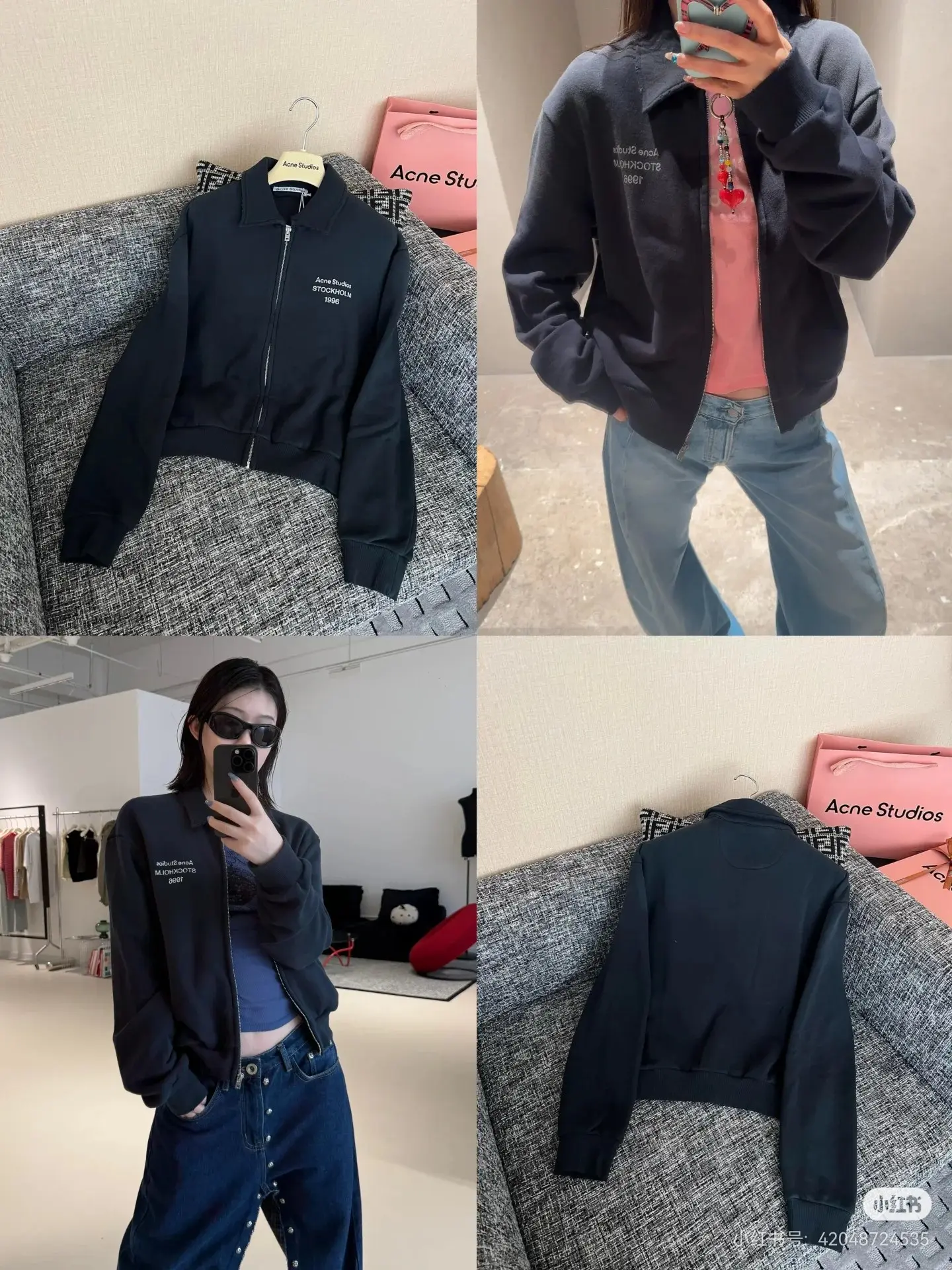 Logo-Print Zip-Up Cotton Sweatshirt D22523696 — view 8
