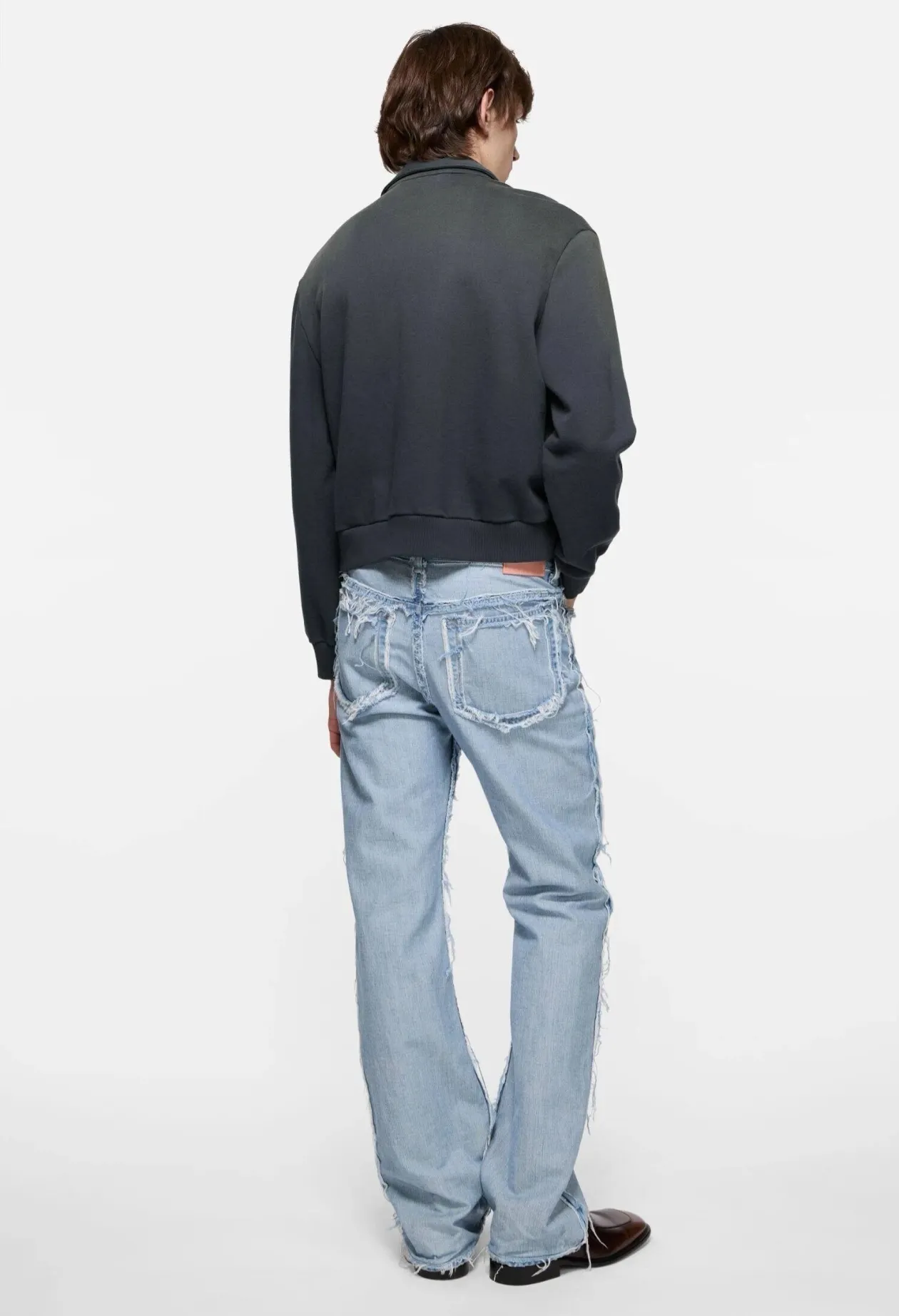 Logo-Print Faded Zip-Up Sweatshirt D22523698 — view 5