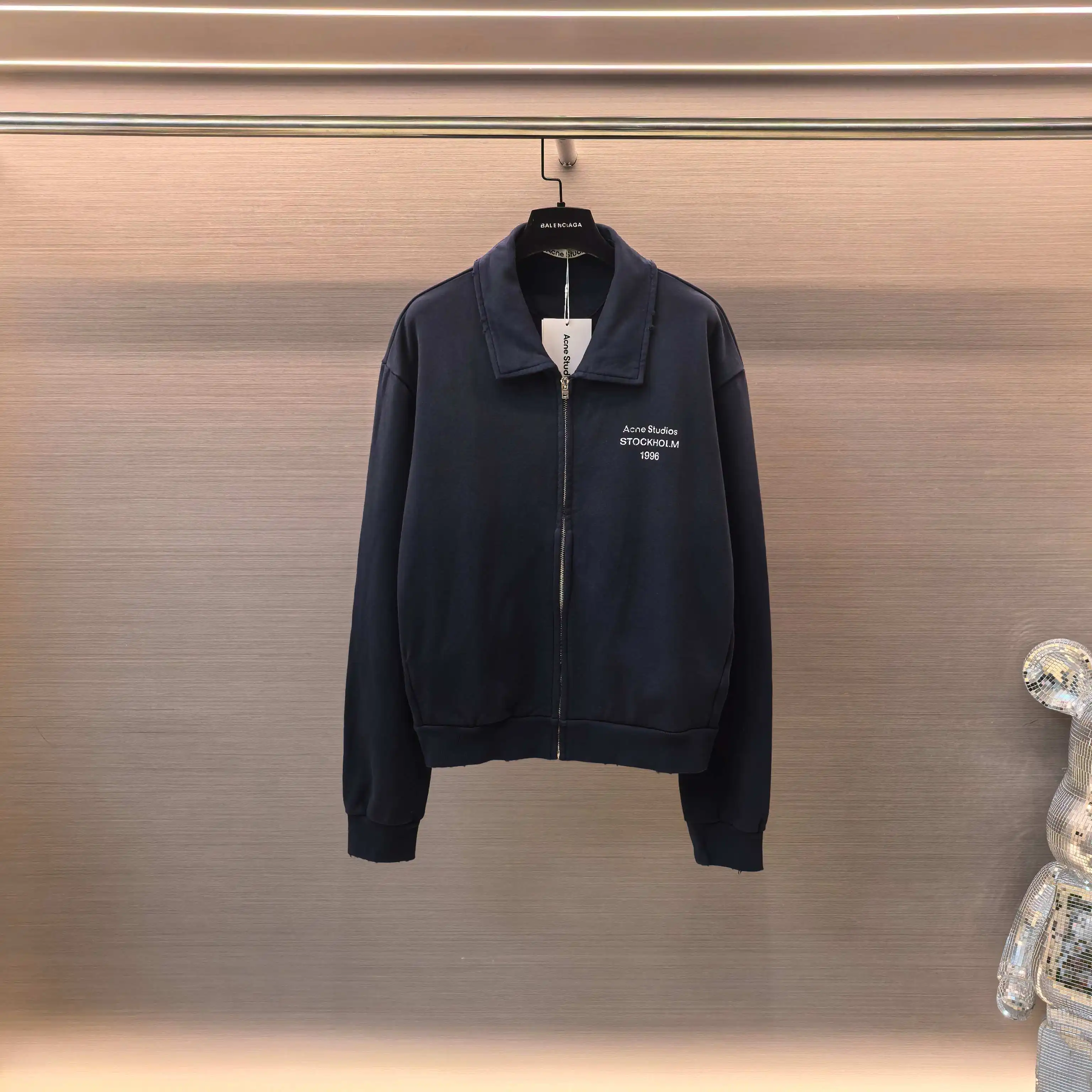 Logo-Print Zip-Up Cotton Sweatshirt Jacket D22523695