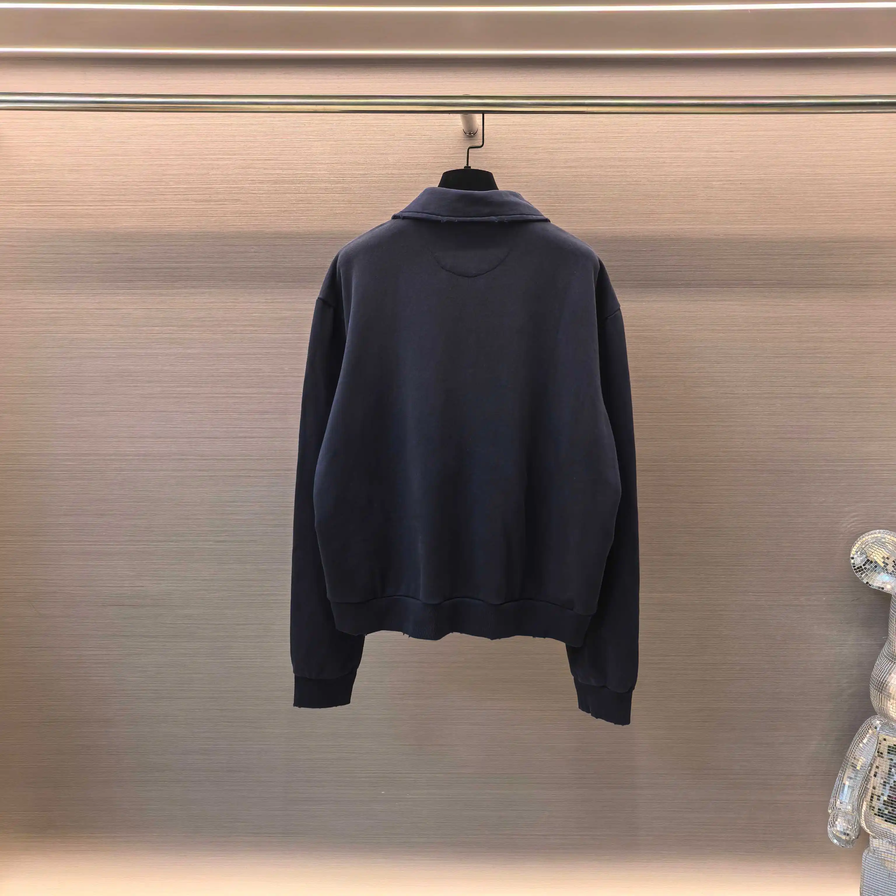 Logo-Print Zip-Up Cotton Sweatshirt Jacket D22523695 — view 2