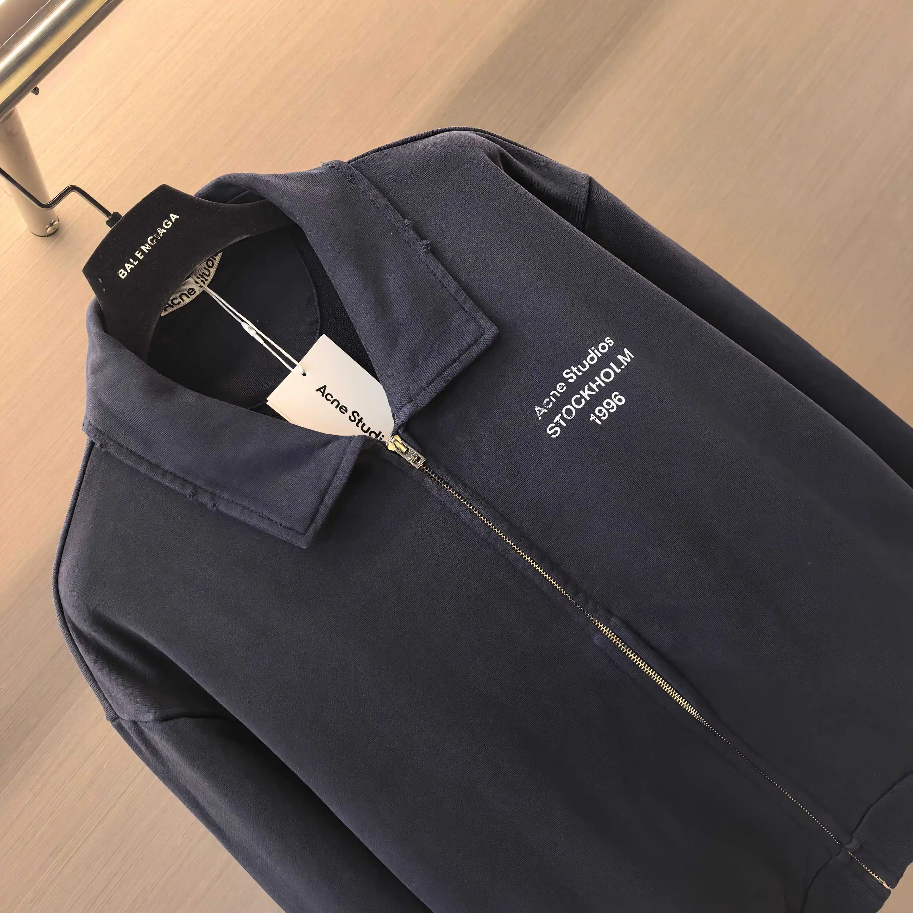 Logo-Print Zip-Up Cotton Sweatshirt Jacket D22523695 — view 3