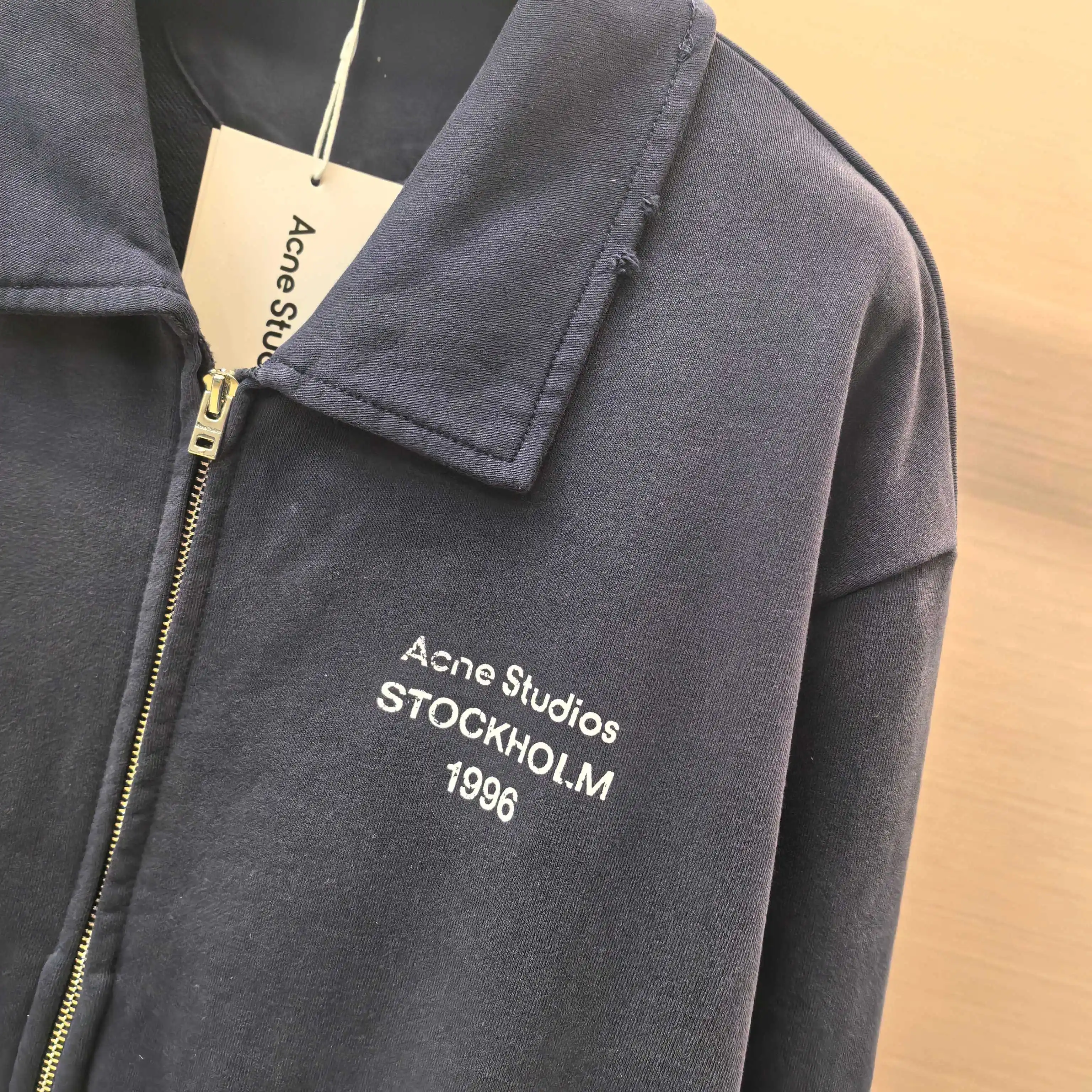 Logo-Print Zip-Up Cotton Sweatshirt Jacket D22523695 — view 4