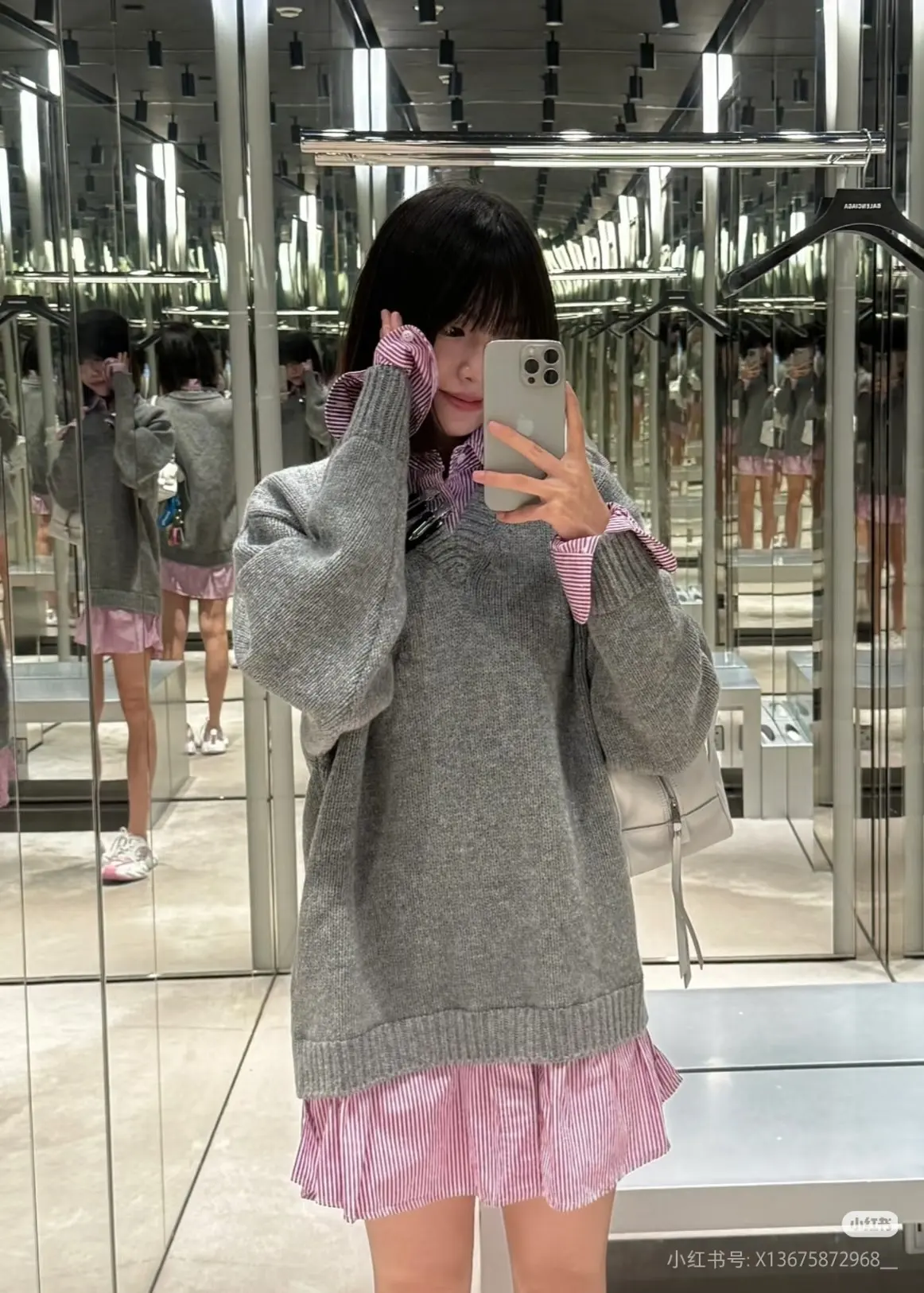 Oversized Layered-Effect Wool-Blend Sweater D22523773 — view 3