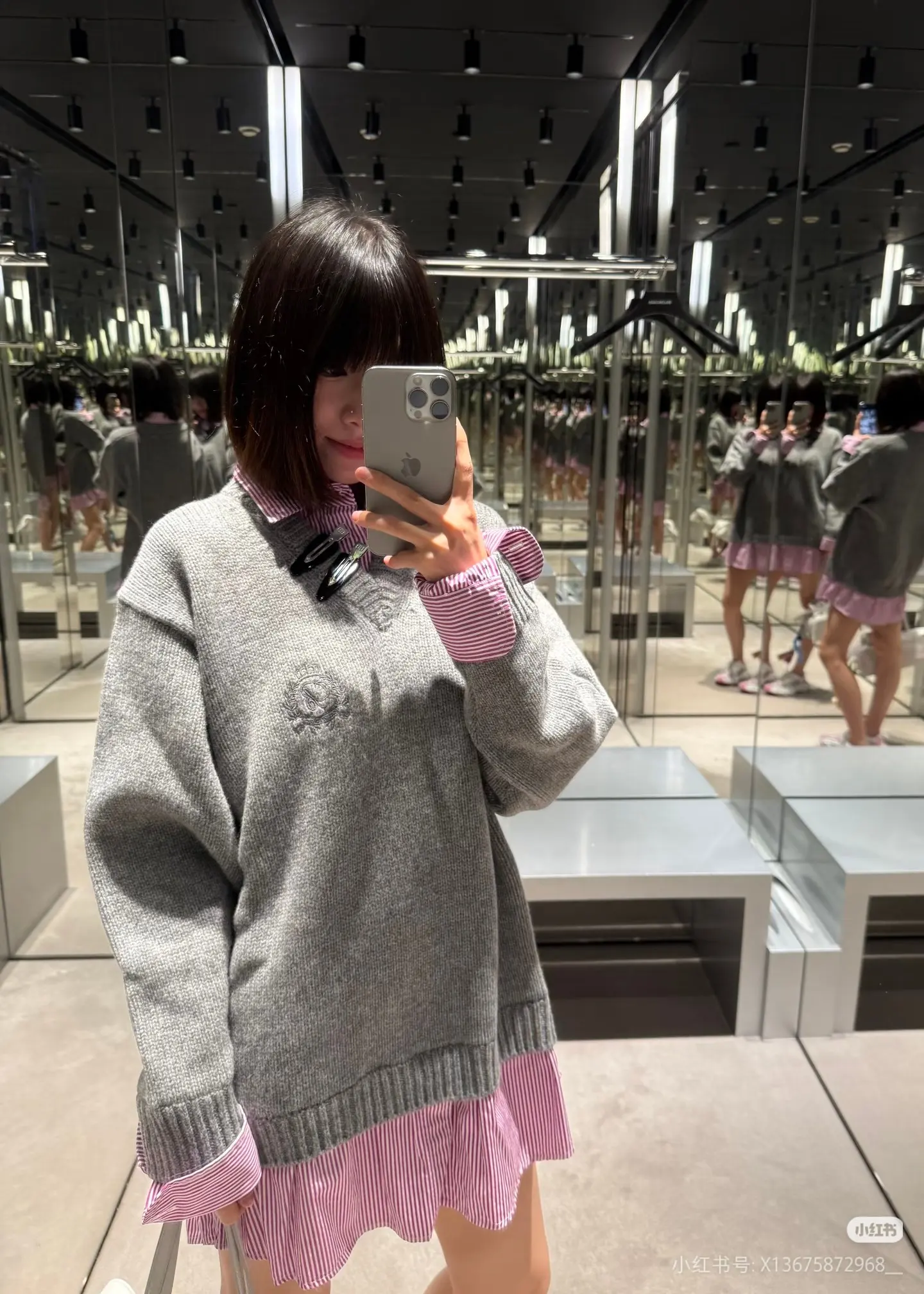 Oversized Layered-Effect Wool-Blend Sweater D22523773 — view 4