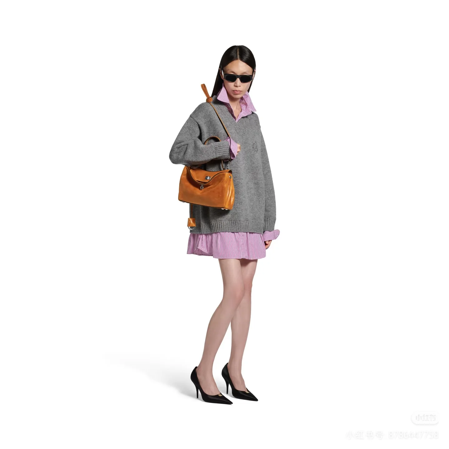 Oversized Layered-Effect Wool-Blend Sweater D22523773 — view 6