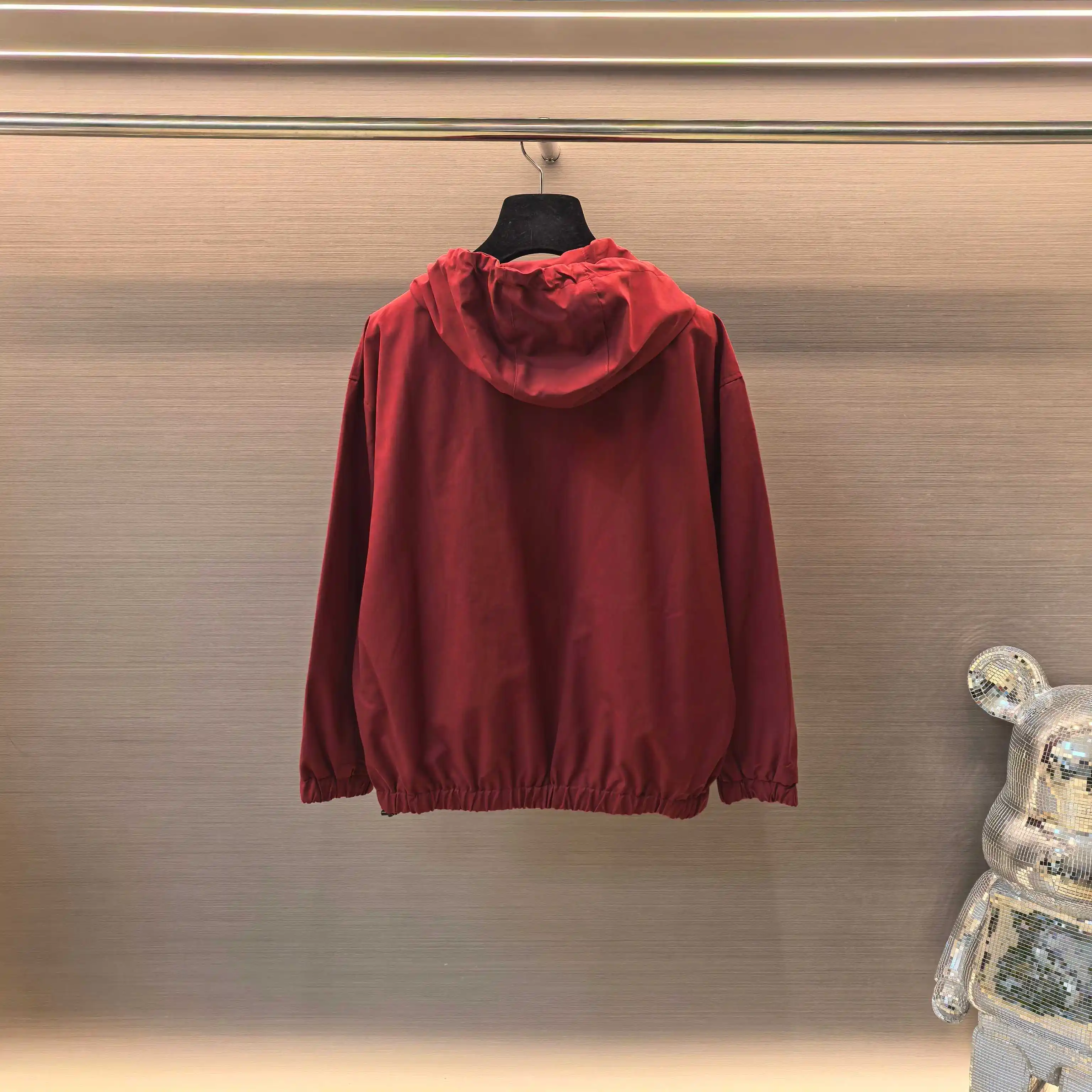 Logo-Print Hooded Windbreaker Jacket D23523855 — view 2