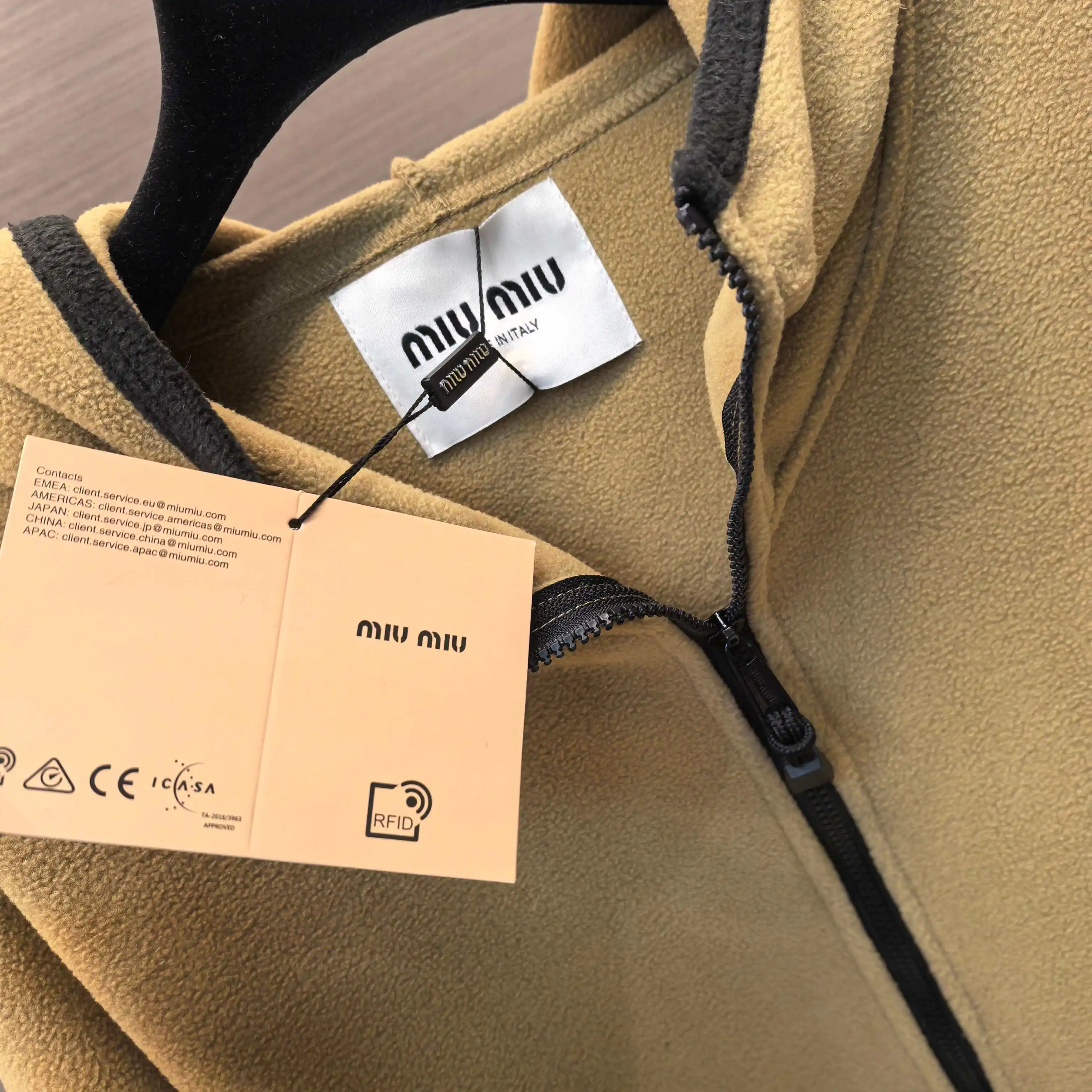 Logo-Embroidered Fleece Hooded Jacket D23523707 — view 8
