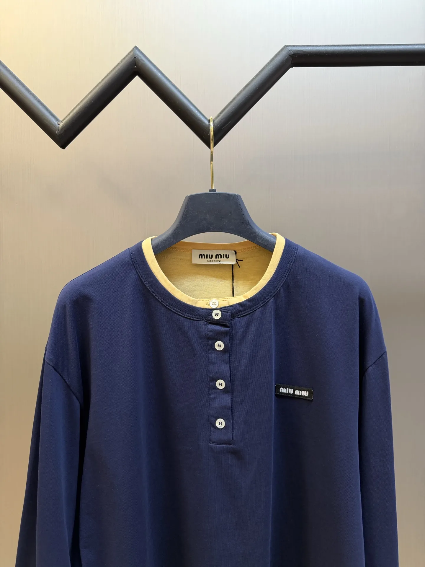 Layered Henley Long-Sleeve T-Shirt D23520446 — view 2