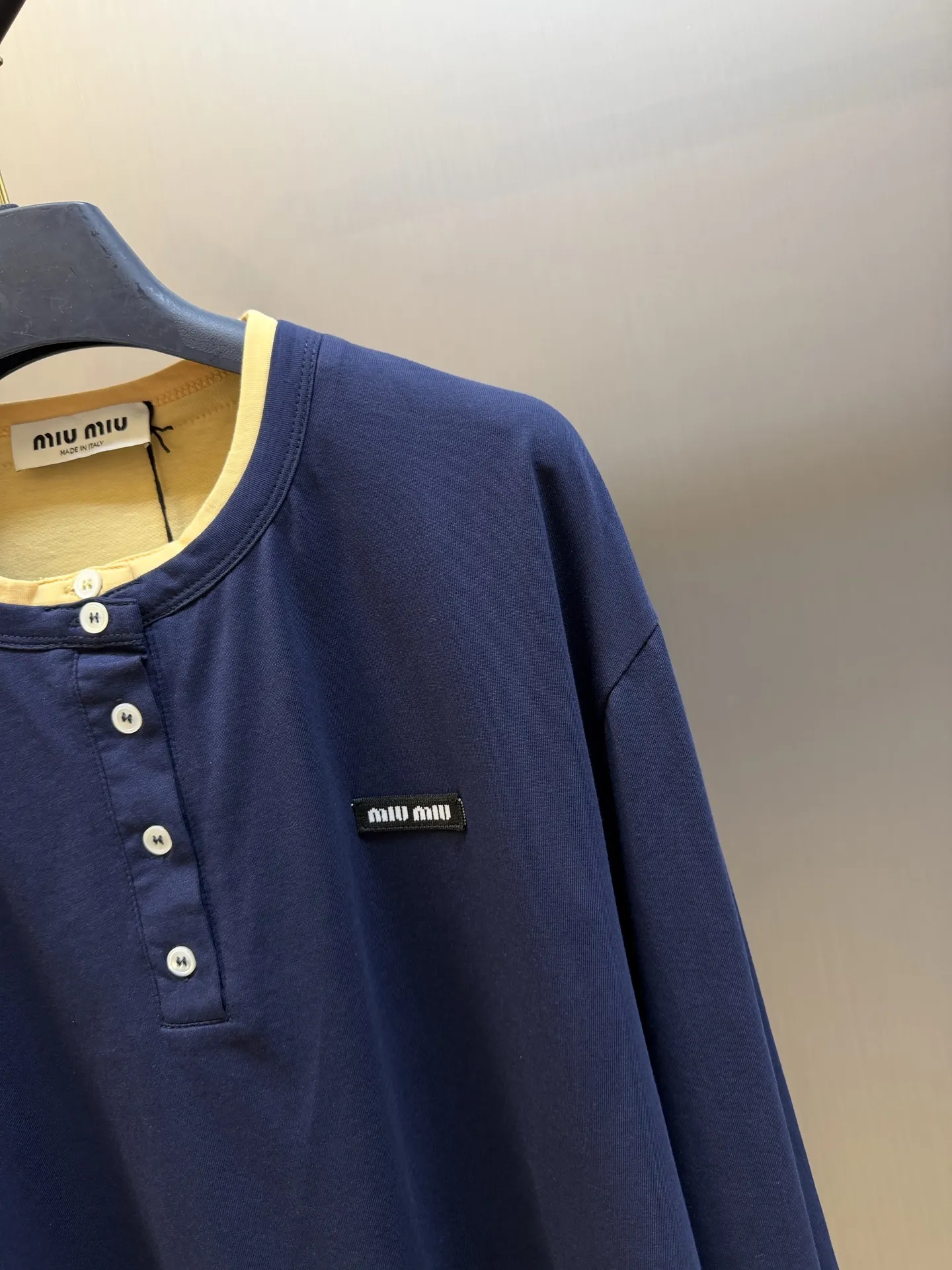 Layered Henley Long-Sleeve T-Shirt D23520446 — view 3