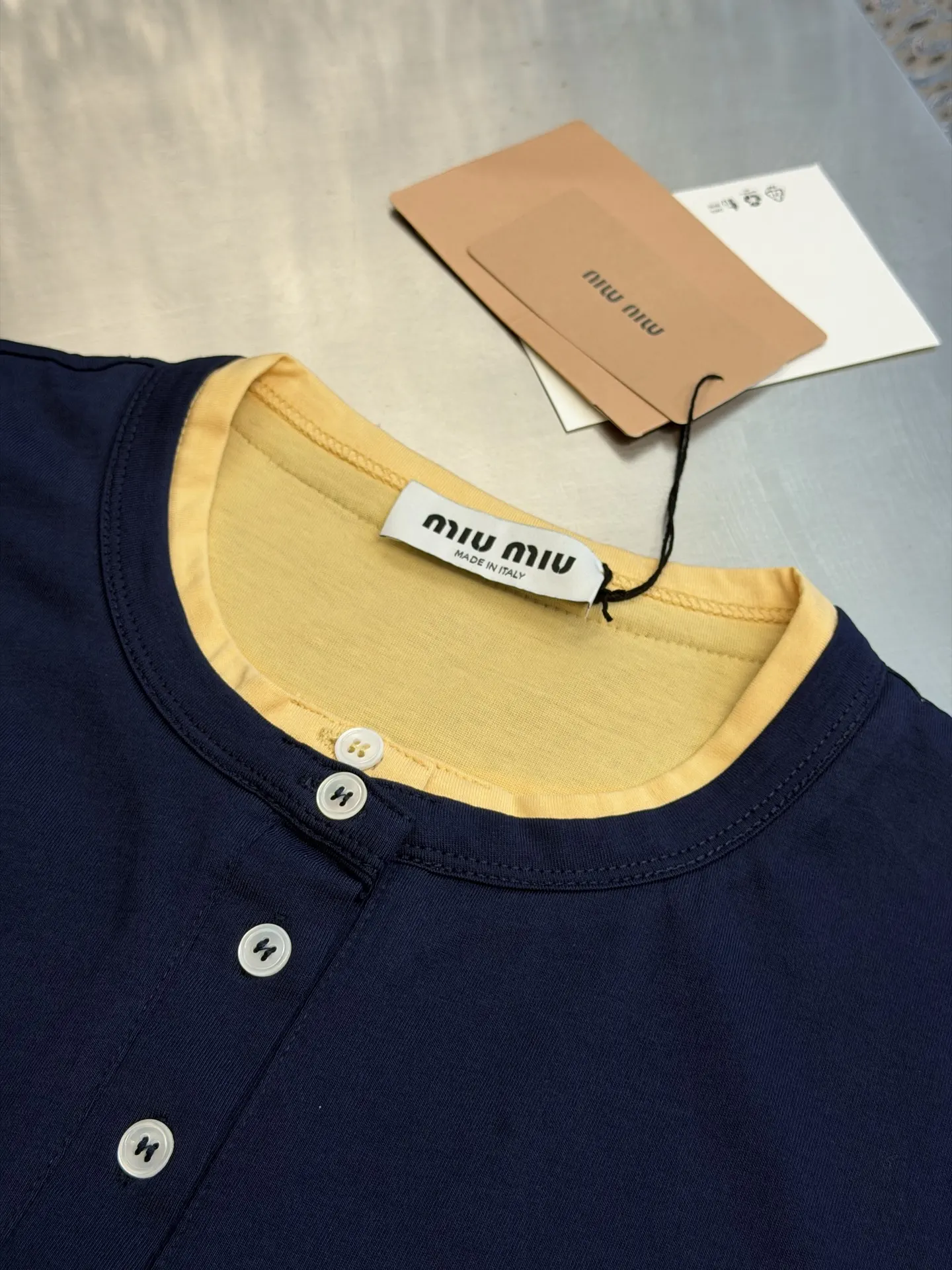 Layered Henley Long-Sleeve T-Shirt D23520446 — view 6
