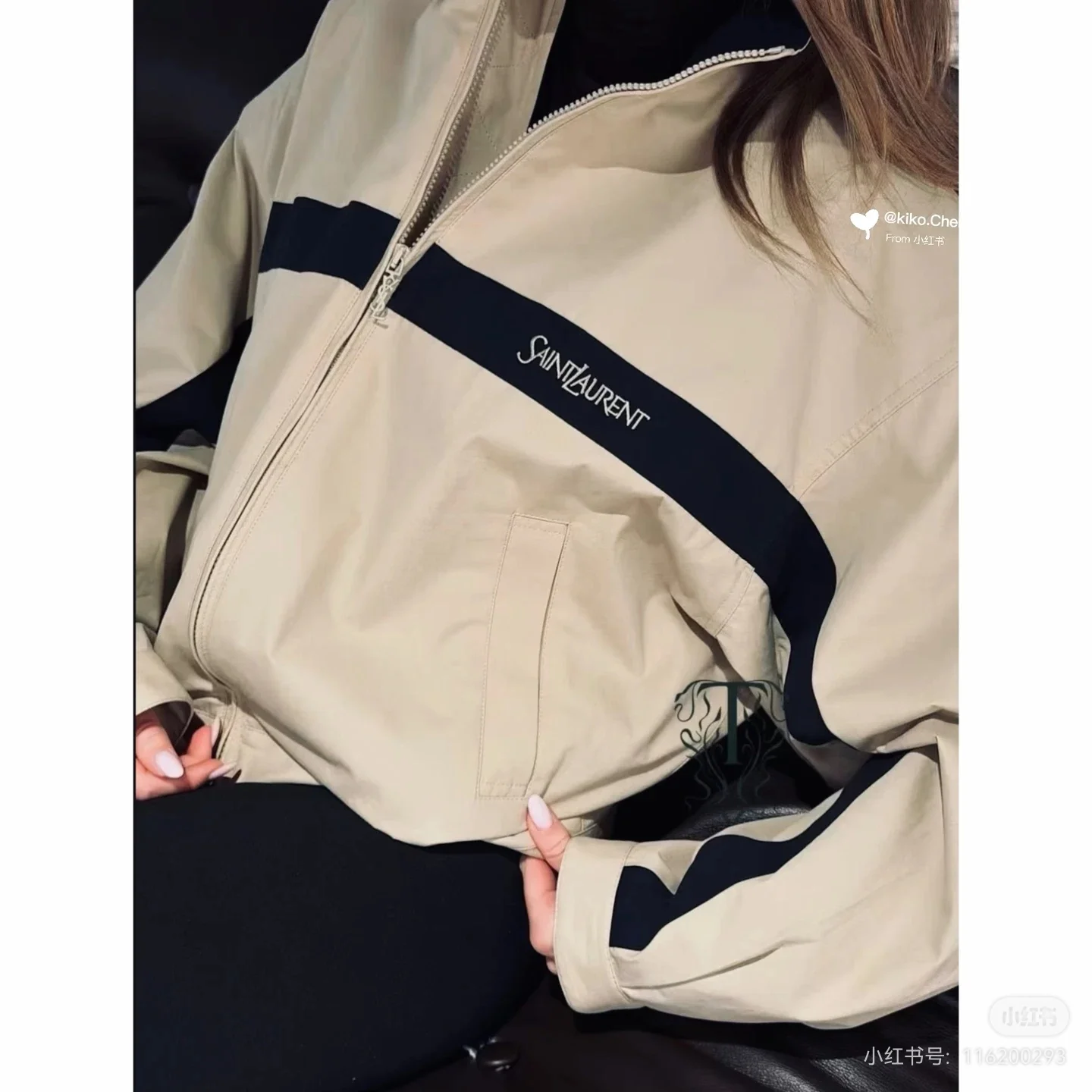 Contrast Stripe Embroidered Track Jacket D23523639 — view 8