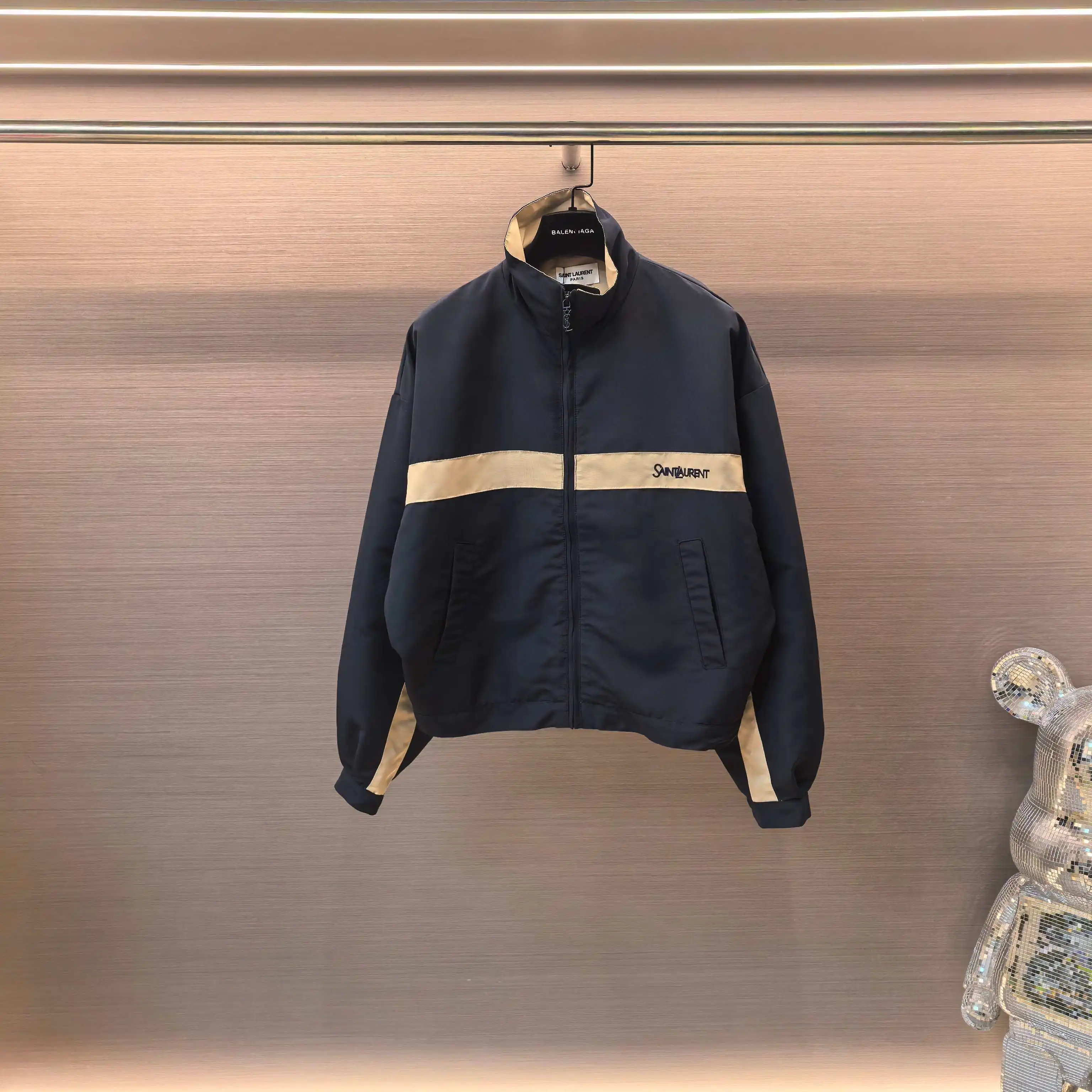 Contrast-Stripe Embroidered Track Jacket D23523638