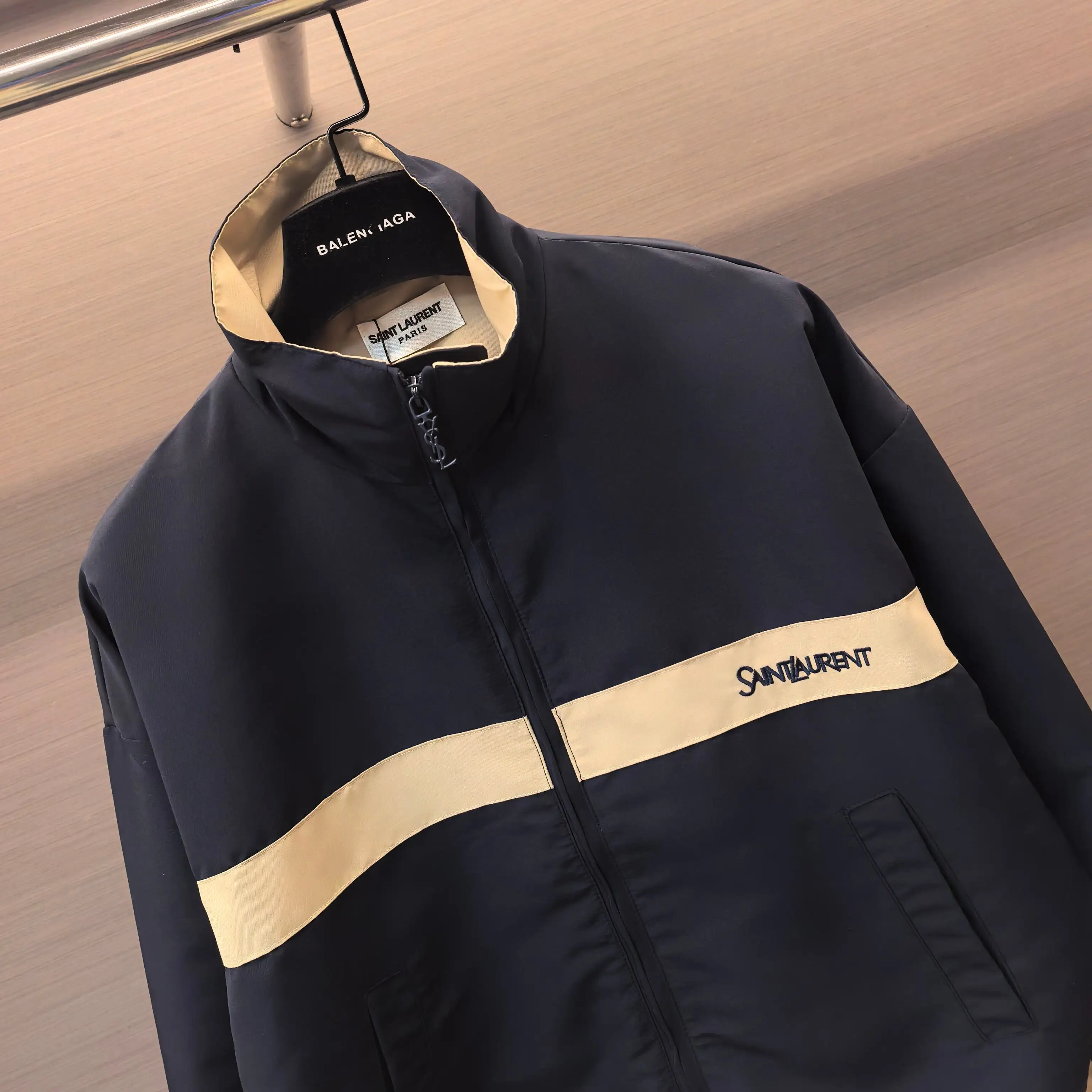 Contrast-Stripe Embroidered Track Jacket D23523638 — view 3