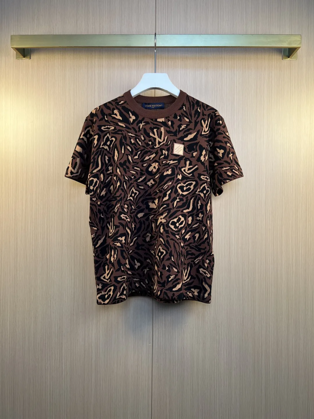 Monogram Camo Leopard Jacquard Knit T-Shirt D24520542