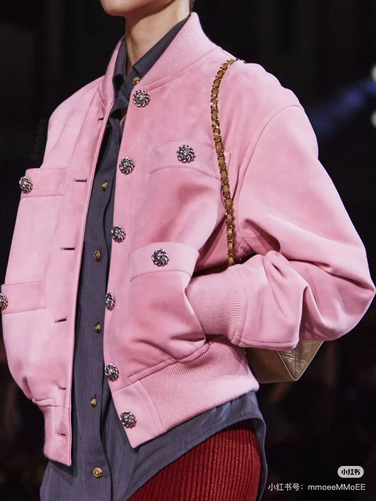 Faux Suede Bomber Jacket D25023854 — view 2
