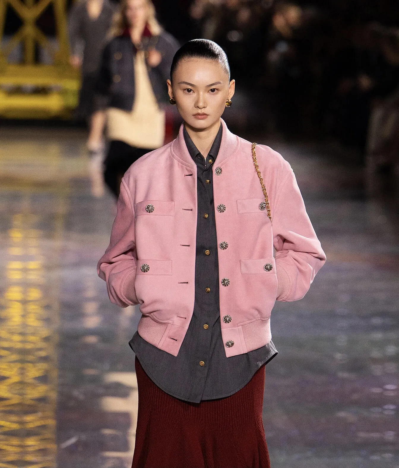 Faux Suede Bomber Jacket D25023854 — view 4