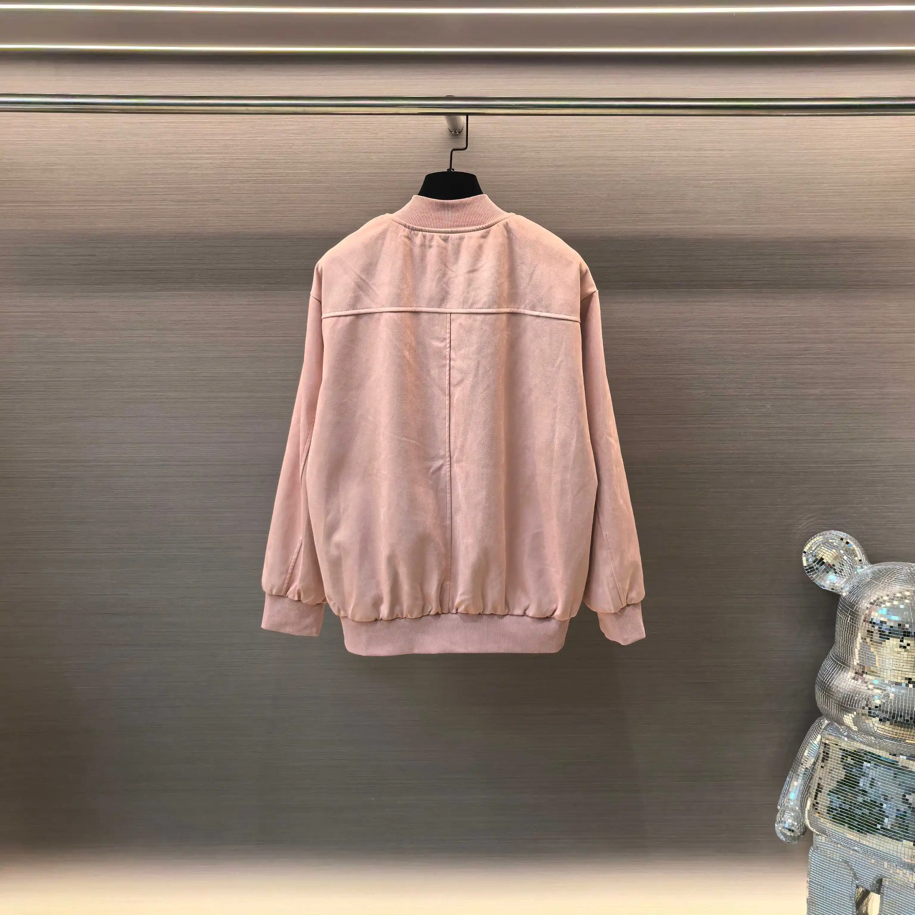 Faux Suede Bomber Jacket D25023853 — view 2