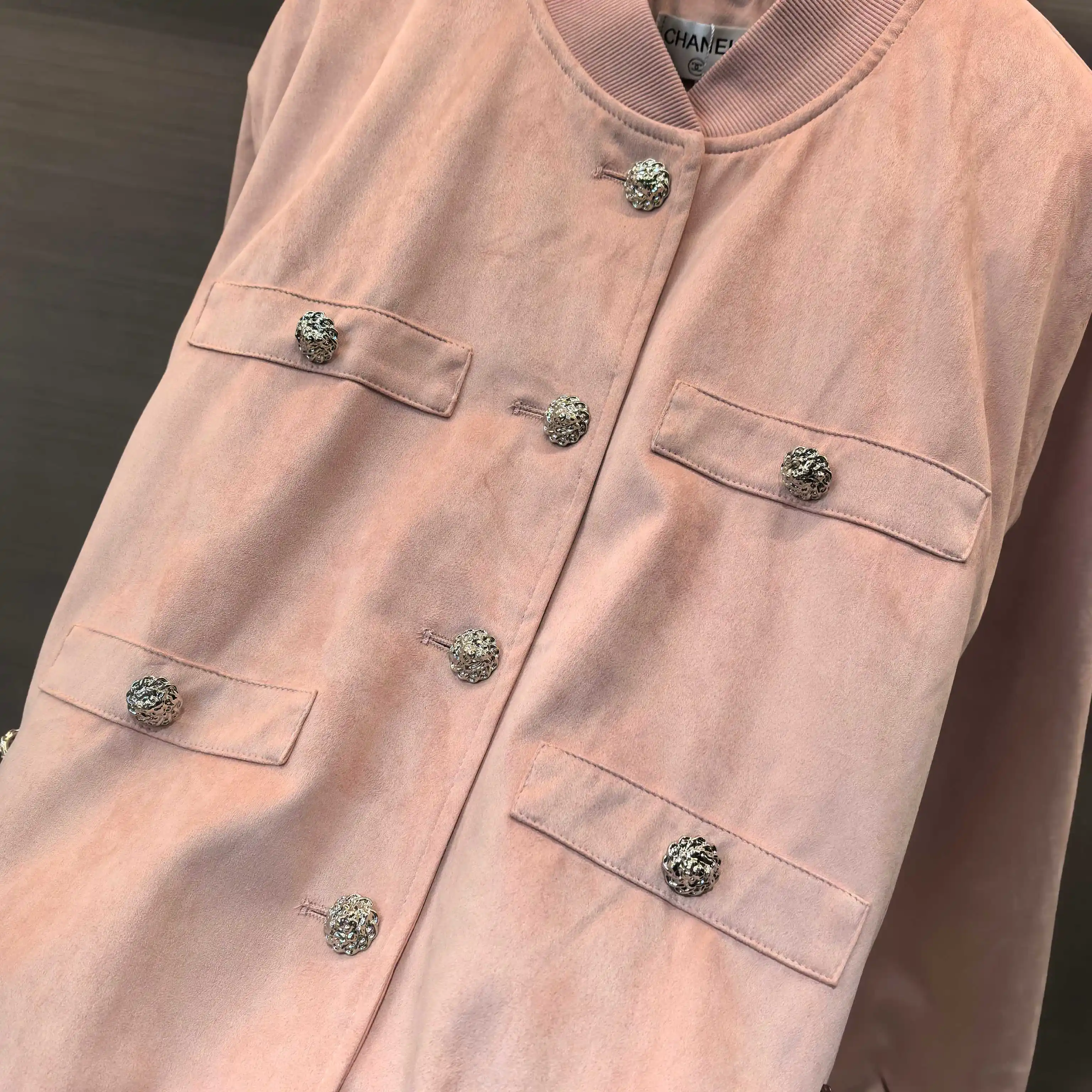 Faux Suede Bomber Jacket D25023853 — view 4