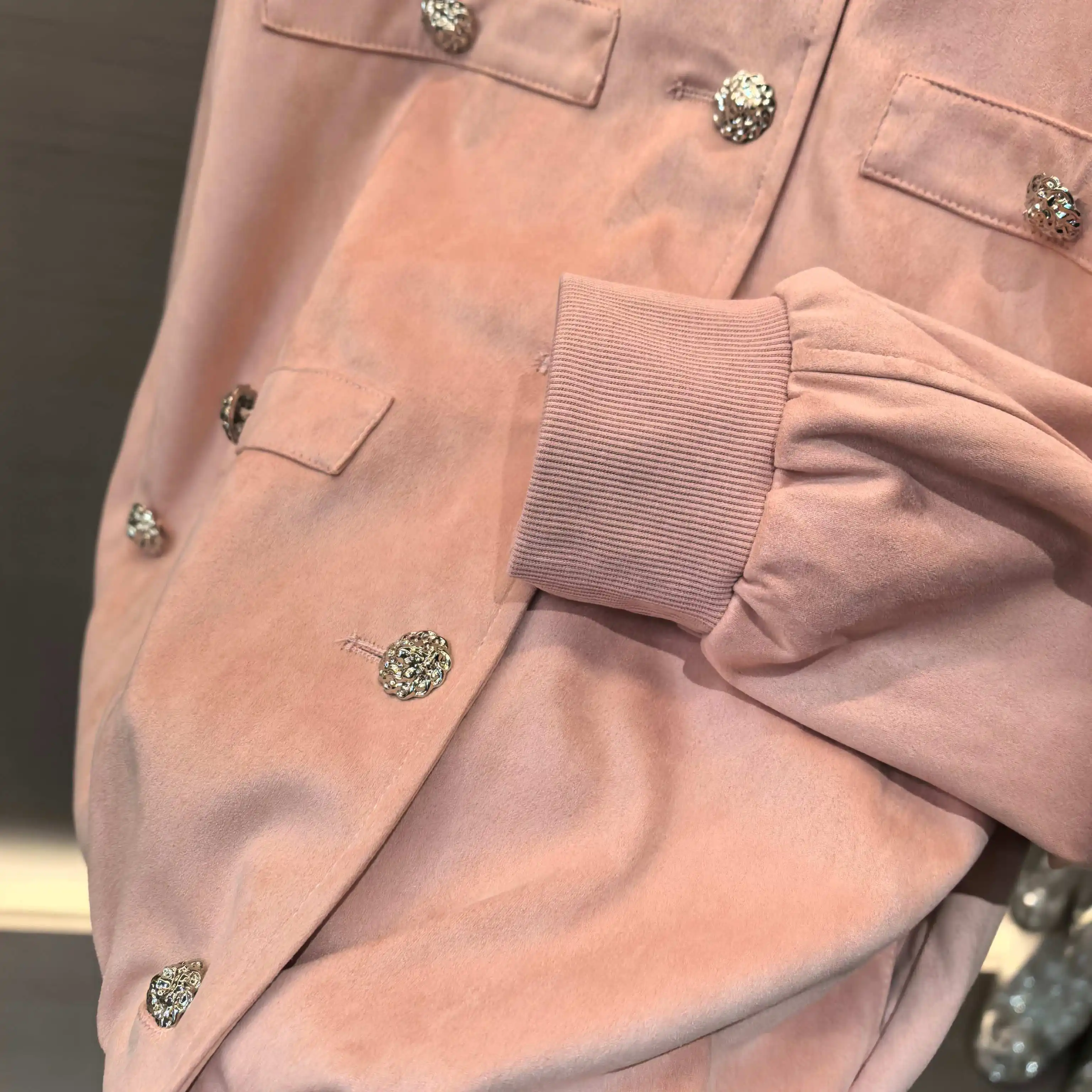 Faux Suede Bomber Jacket D25023853 — view 5