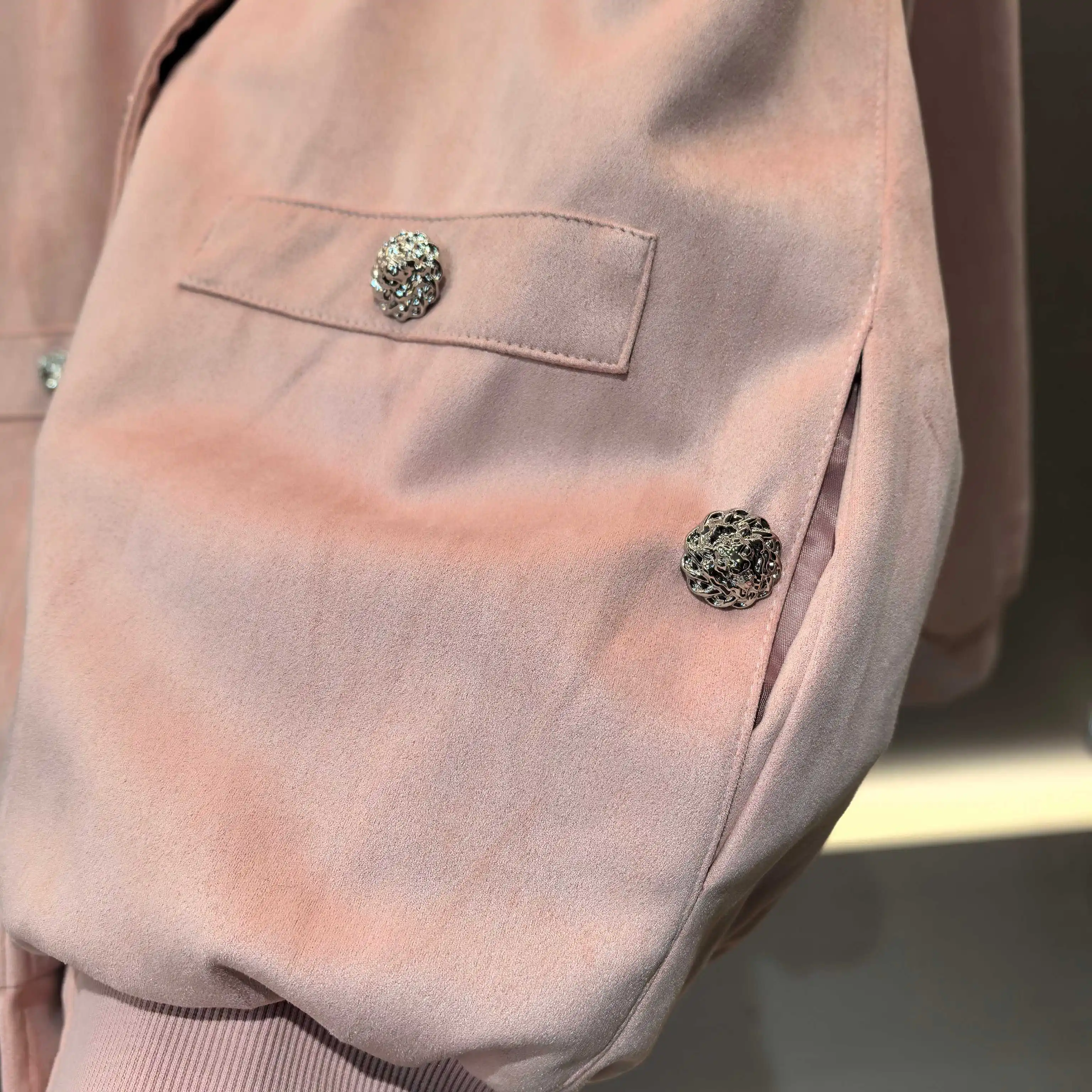 Faux Suede Bomber Jacket D25023853 — view 8