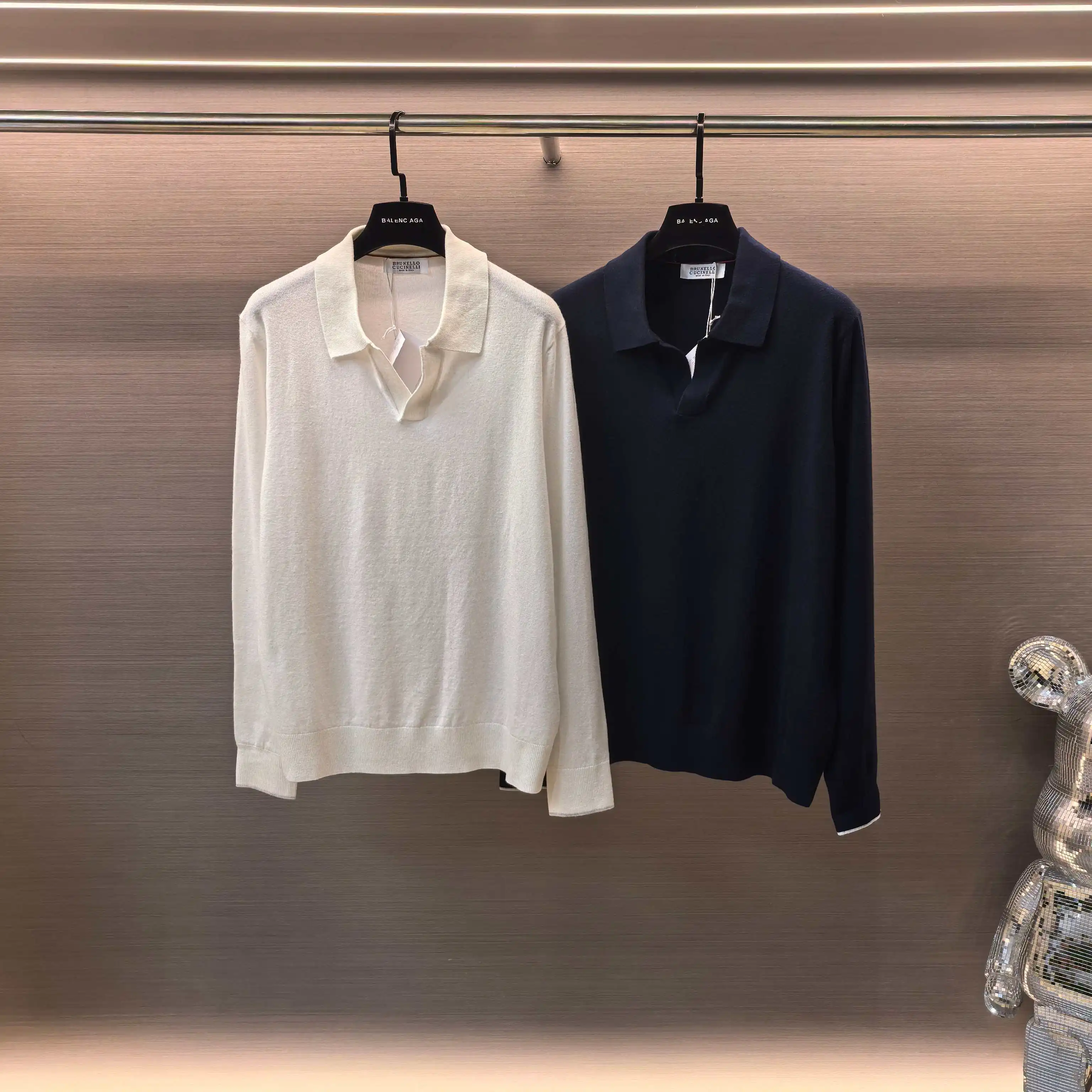 Silk and Wool-Blend Knit Polo Sweater D25023655