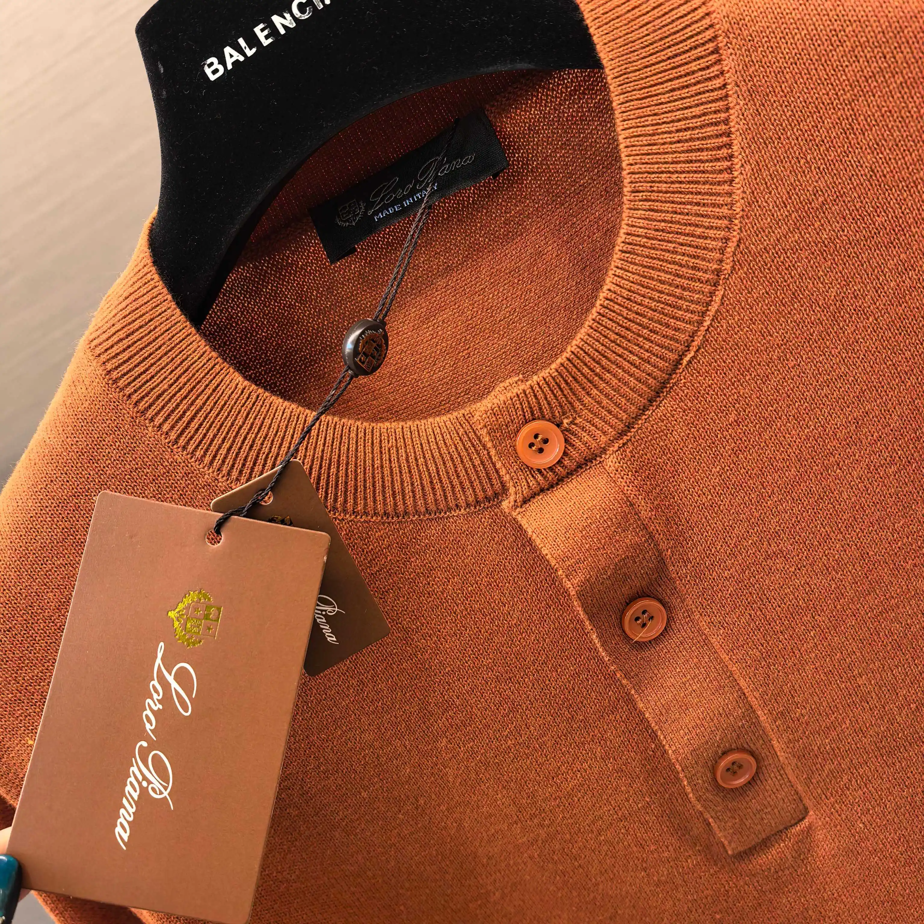 Henley Neck Melange Knit Sweater D25023653 — view 5