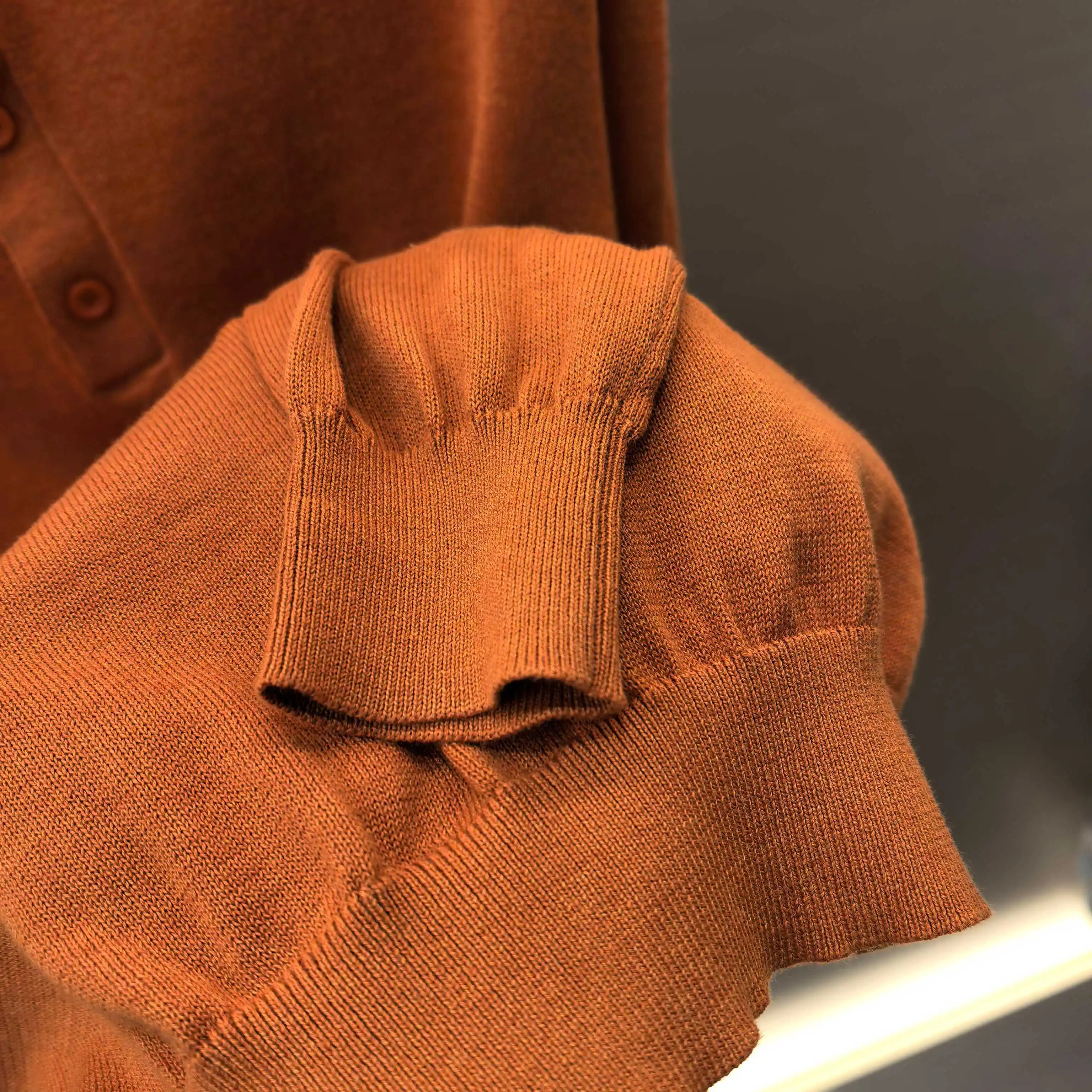 Henley Neck Melange Knit Sweater D25023653 — view 7
