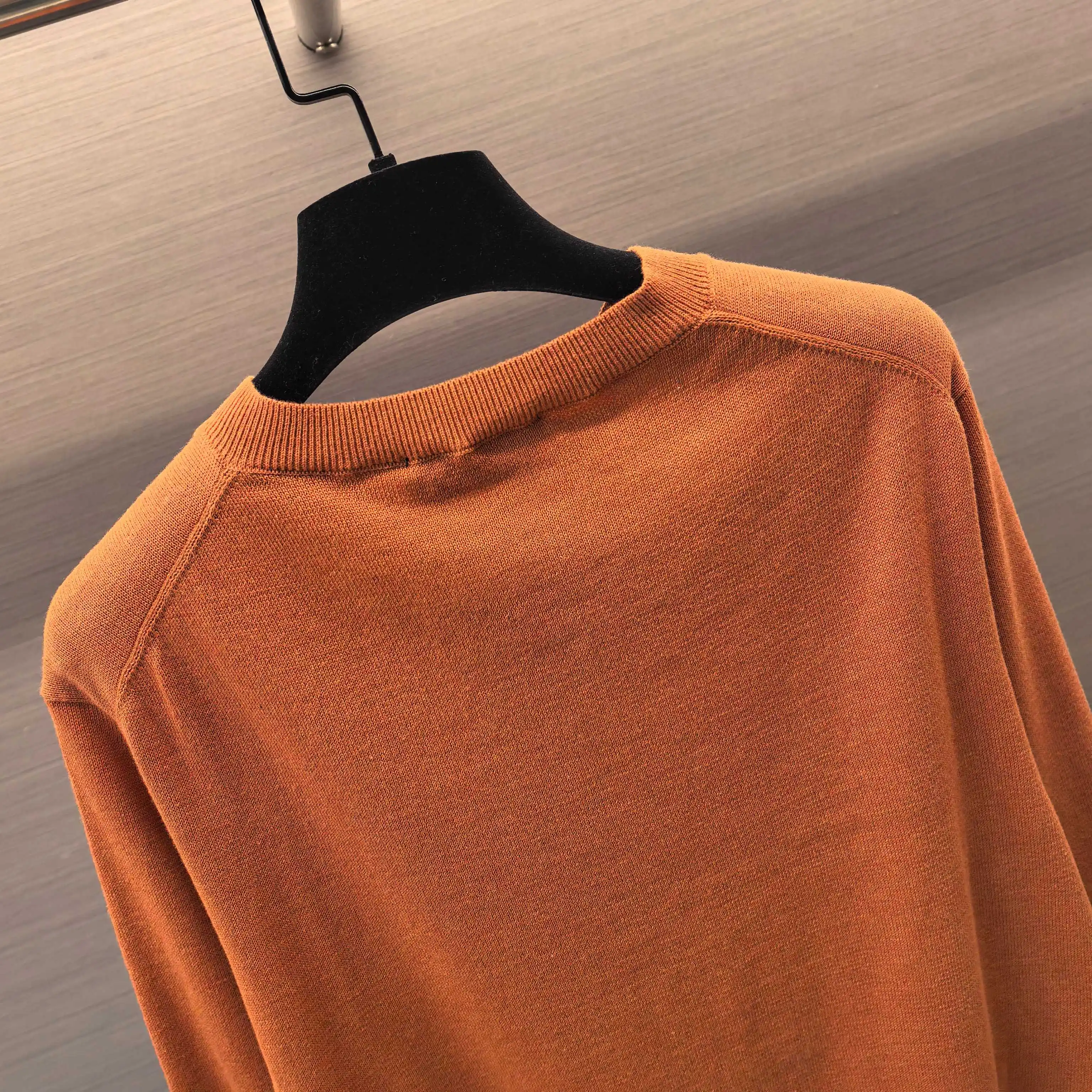 Henley Neck Melange Knit Sweater D25023653 — view 8