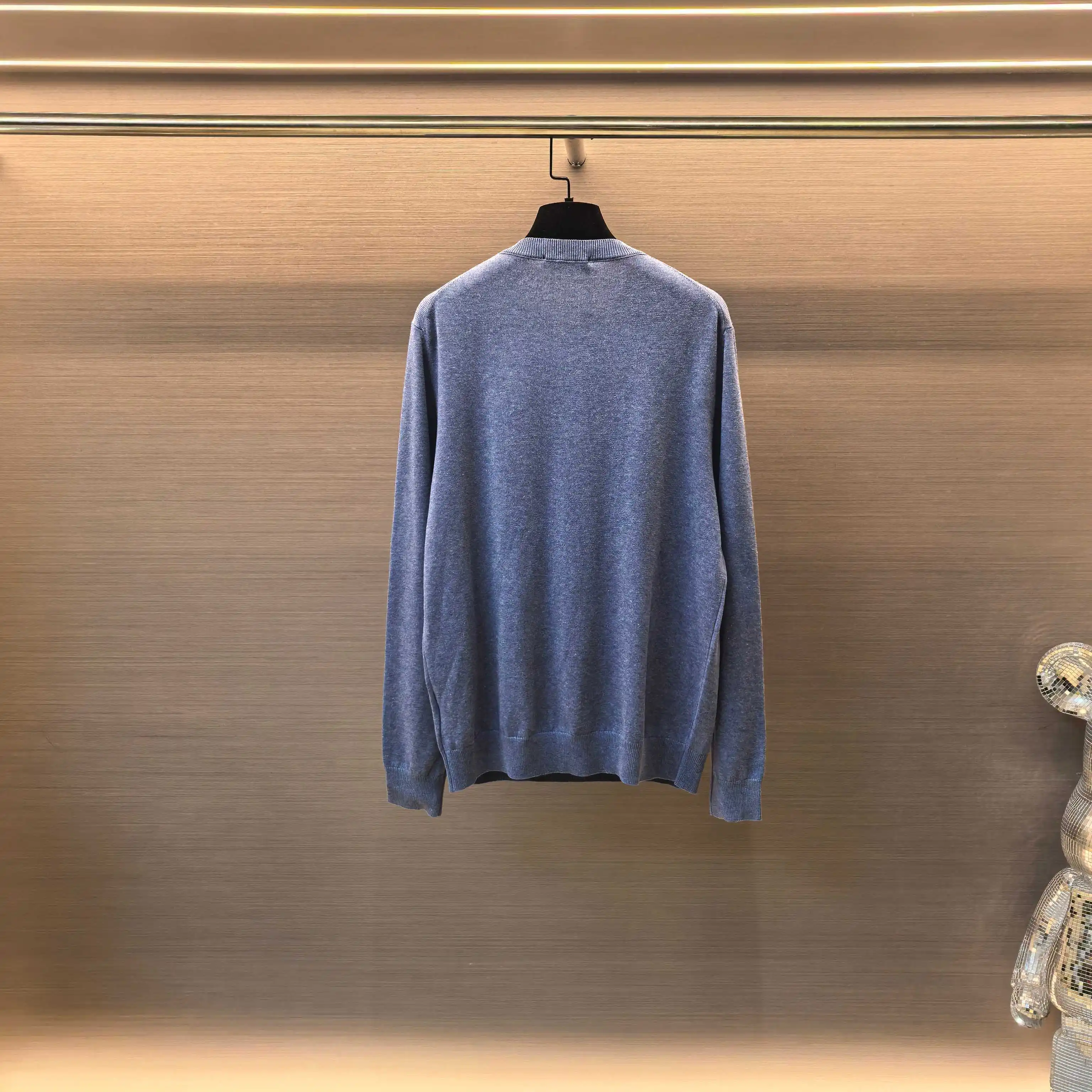 Marl Knit Henley Neck Sweater D25023652 — view 3