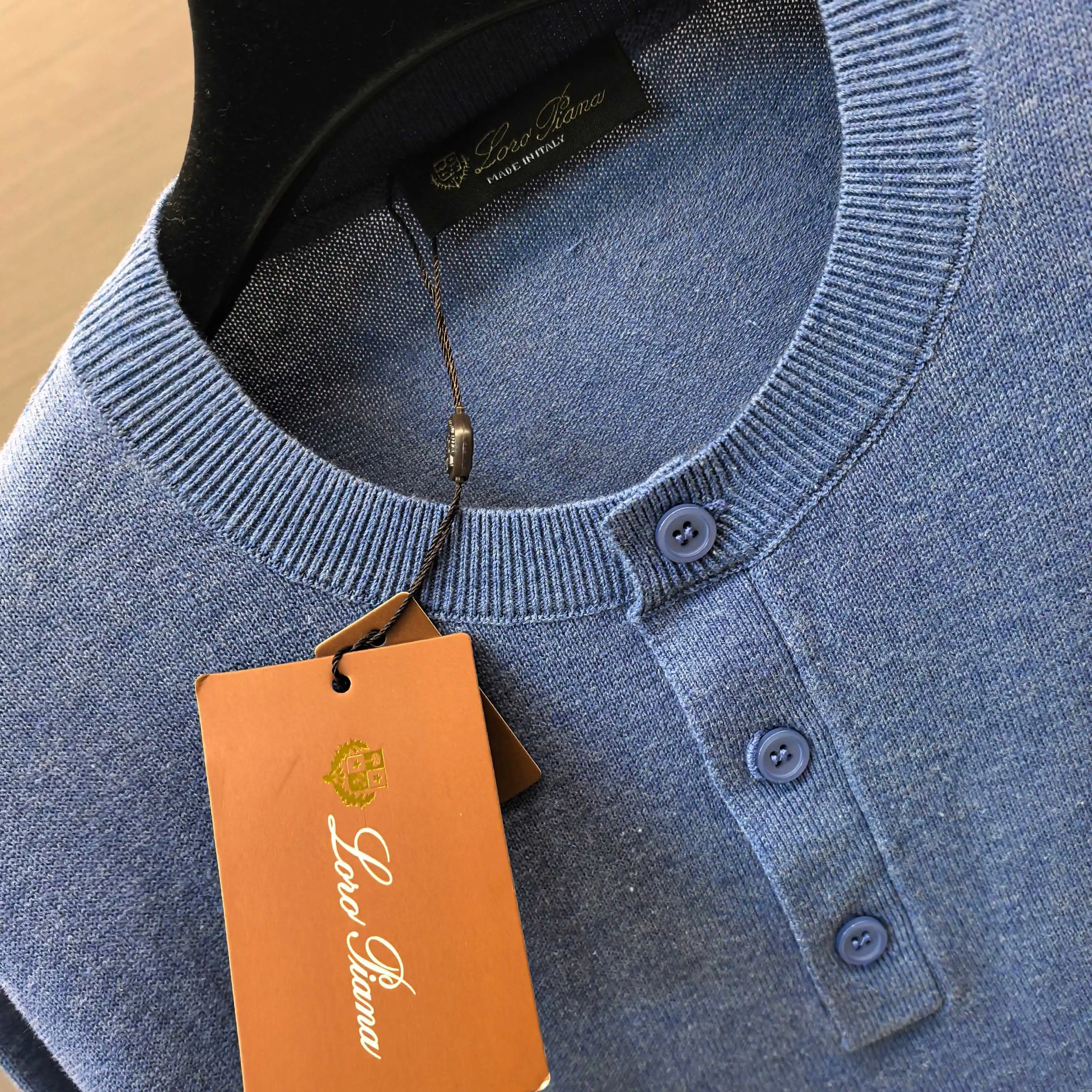 Marl Knit Henley Neck Sweater D25023652 — view 4