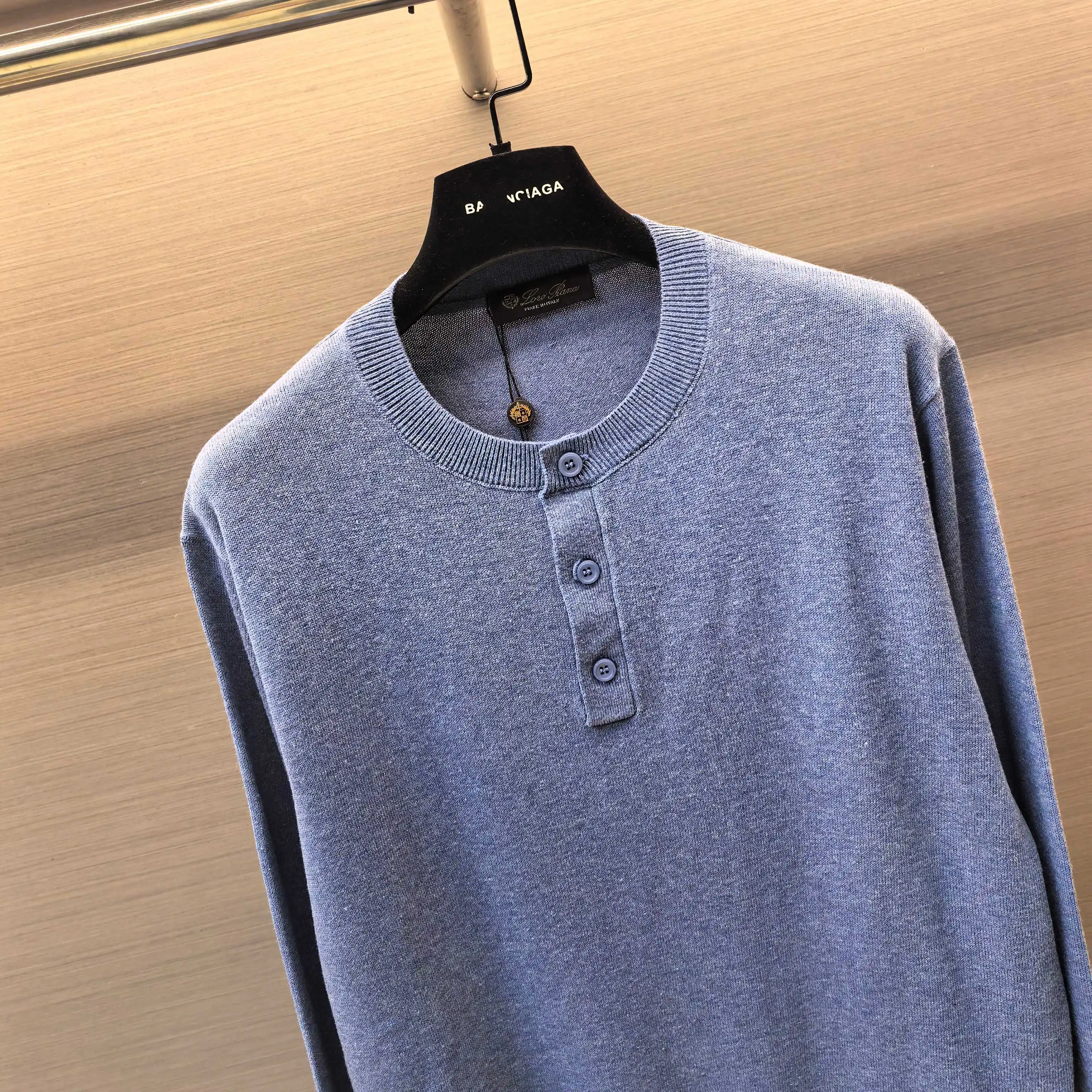 Marl Knit Henley Neck Sweater D25023652 — view 7