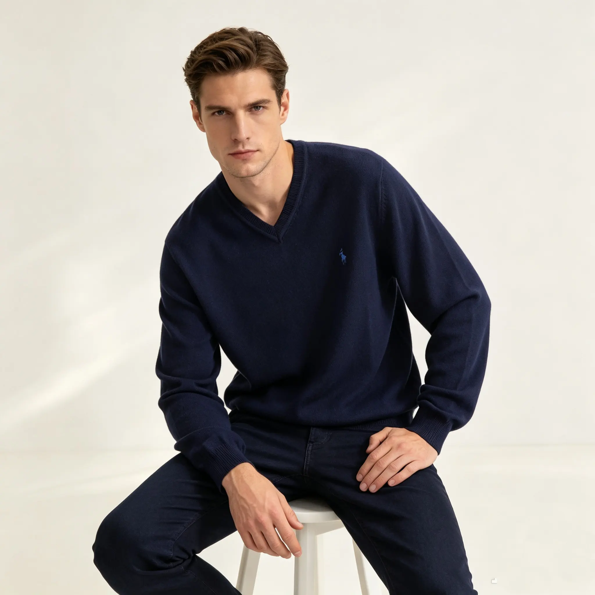 Polo Ralph Lauren V-Neck Cotton Knit Sweater D25023681