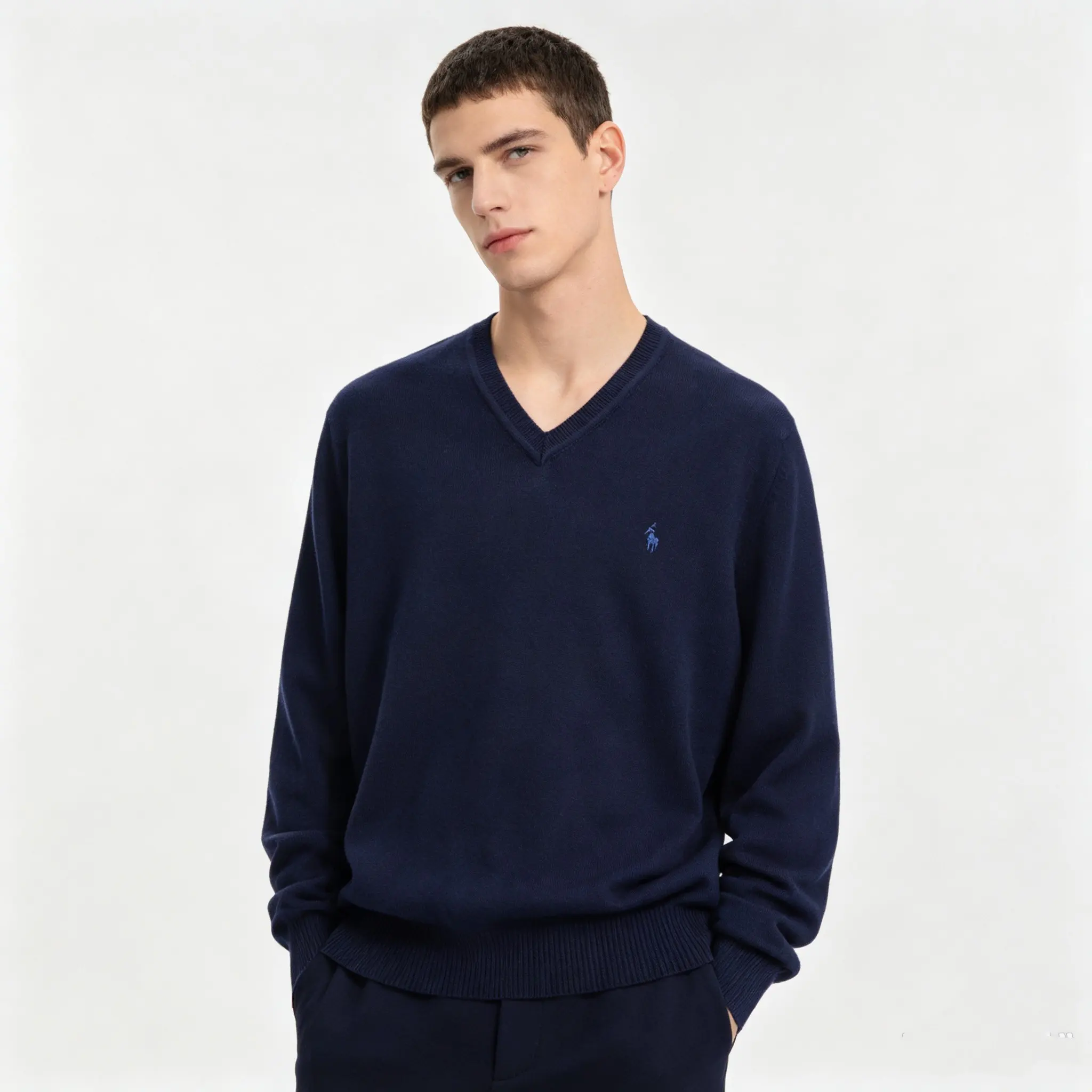 Polo Ralph Lauren V-Neck Cotton Knit Sweater D25023681 — view 2