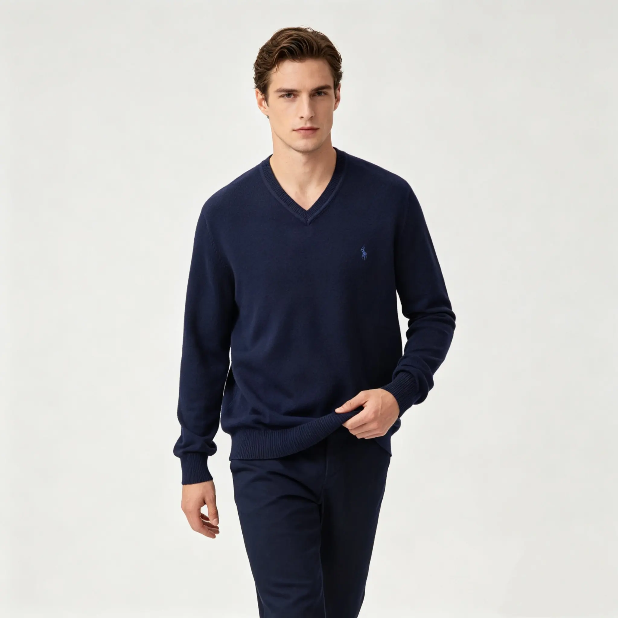 Polo Ralph Lauren V-Neck Cotton Knit Sweater D25023681 — view 4