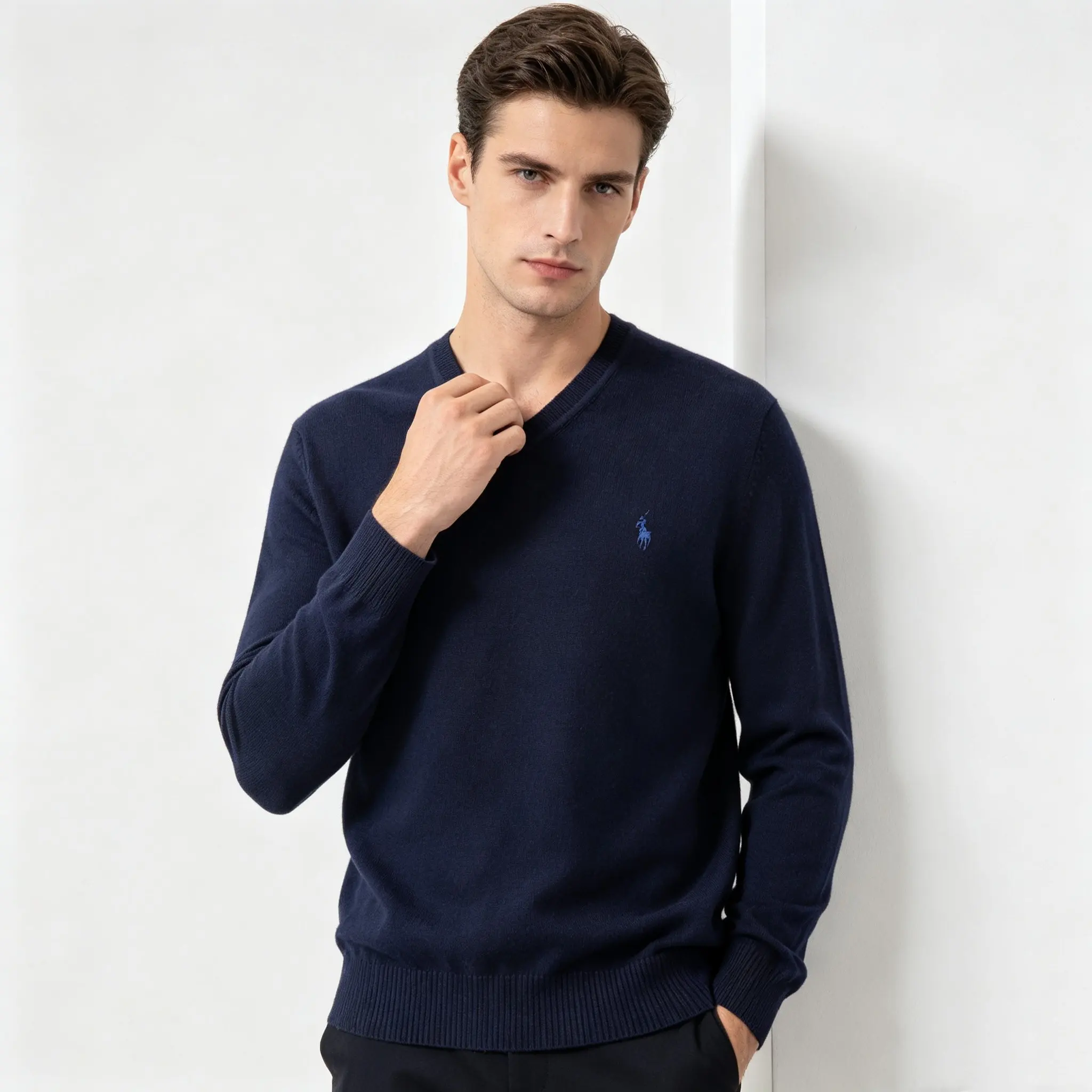 Polo Ralph Lauren V-Neck Cotton Knit Sweater D25023681 — view 6