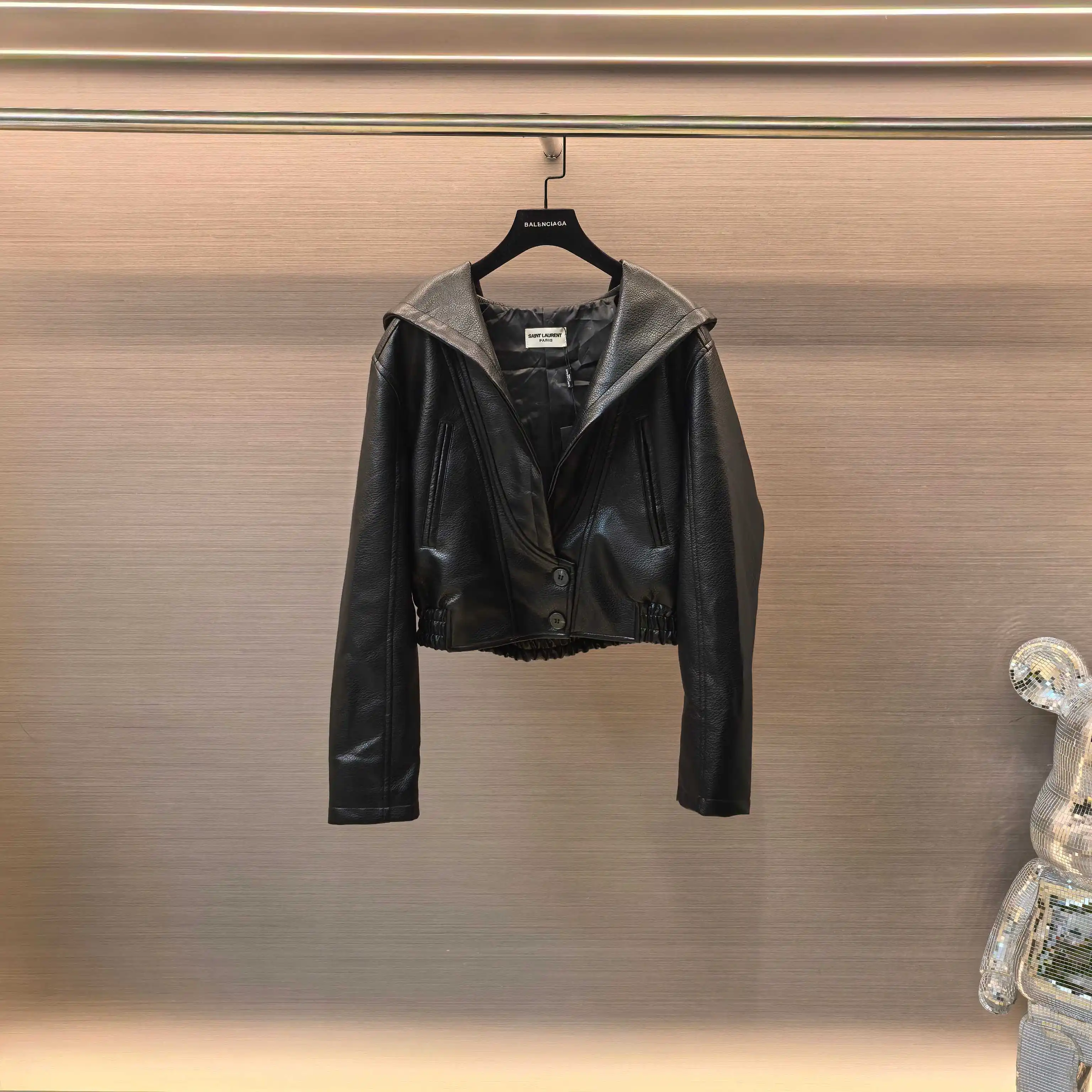 Grained Faux-Leather Biker Jacket D25023771
