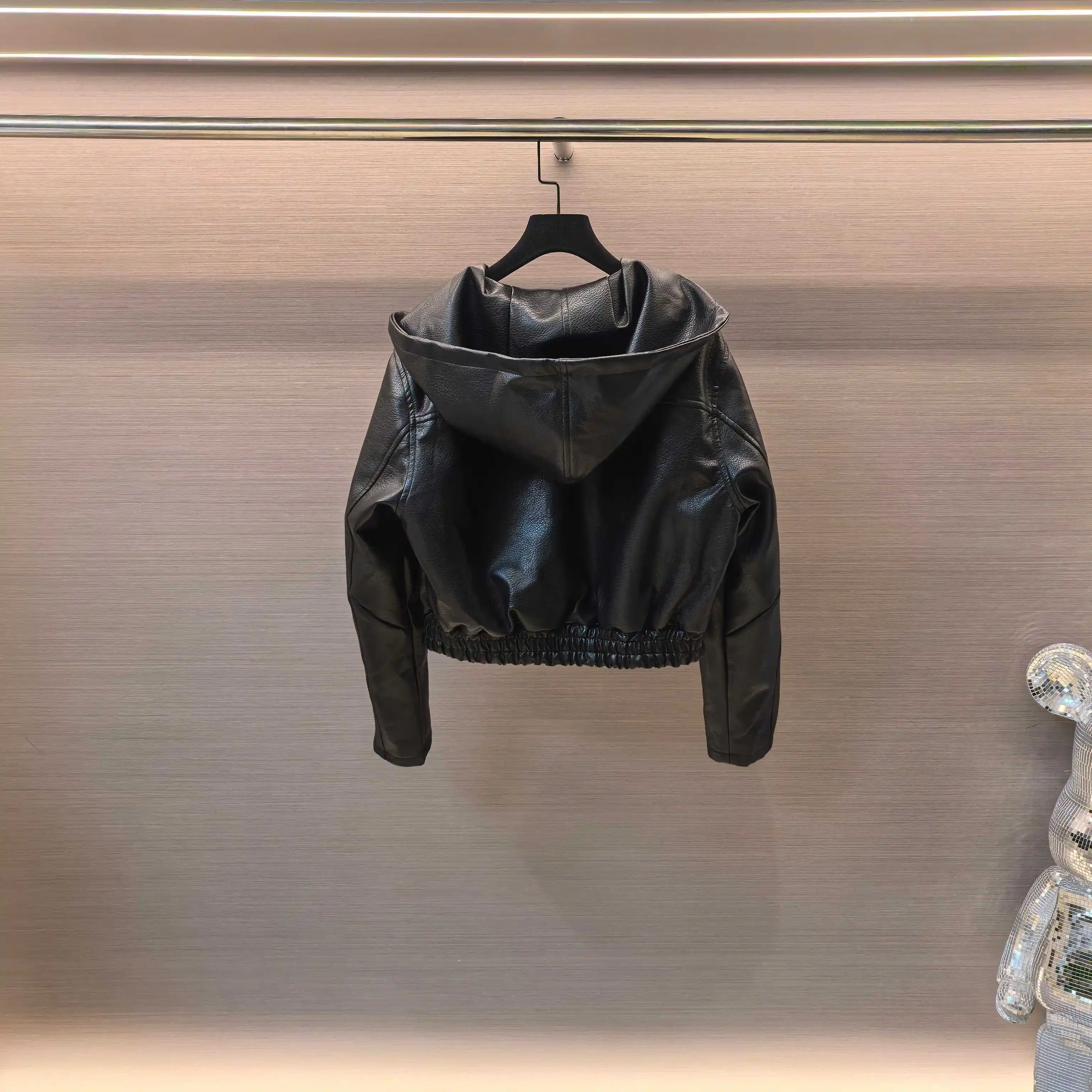 Grained Faux-Leather Biker Jacket D25023771 — view 2