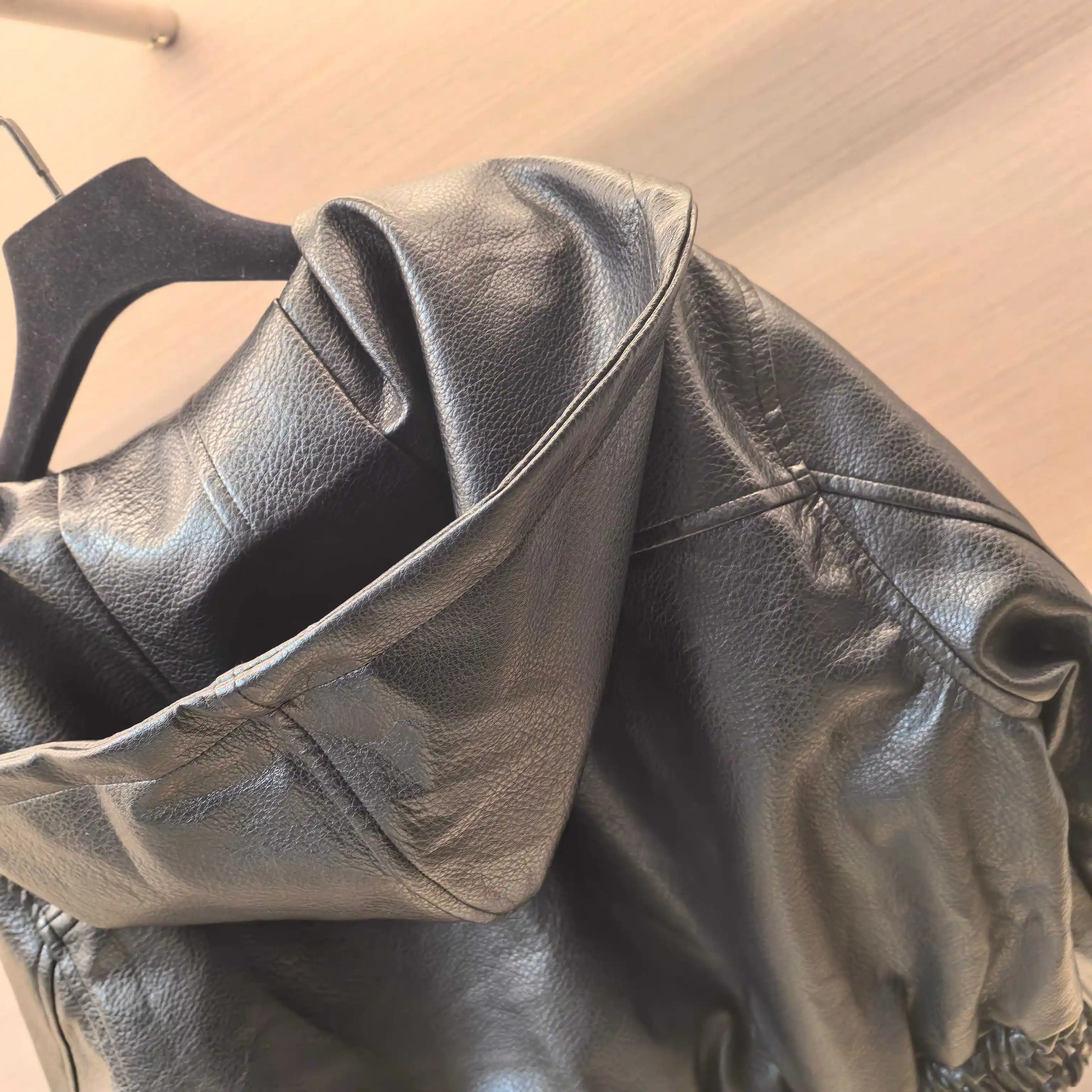 Grained Faux-Leather Biker Jacket D25023771 — view 4