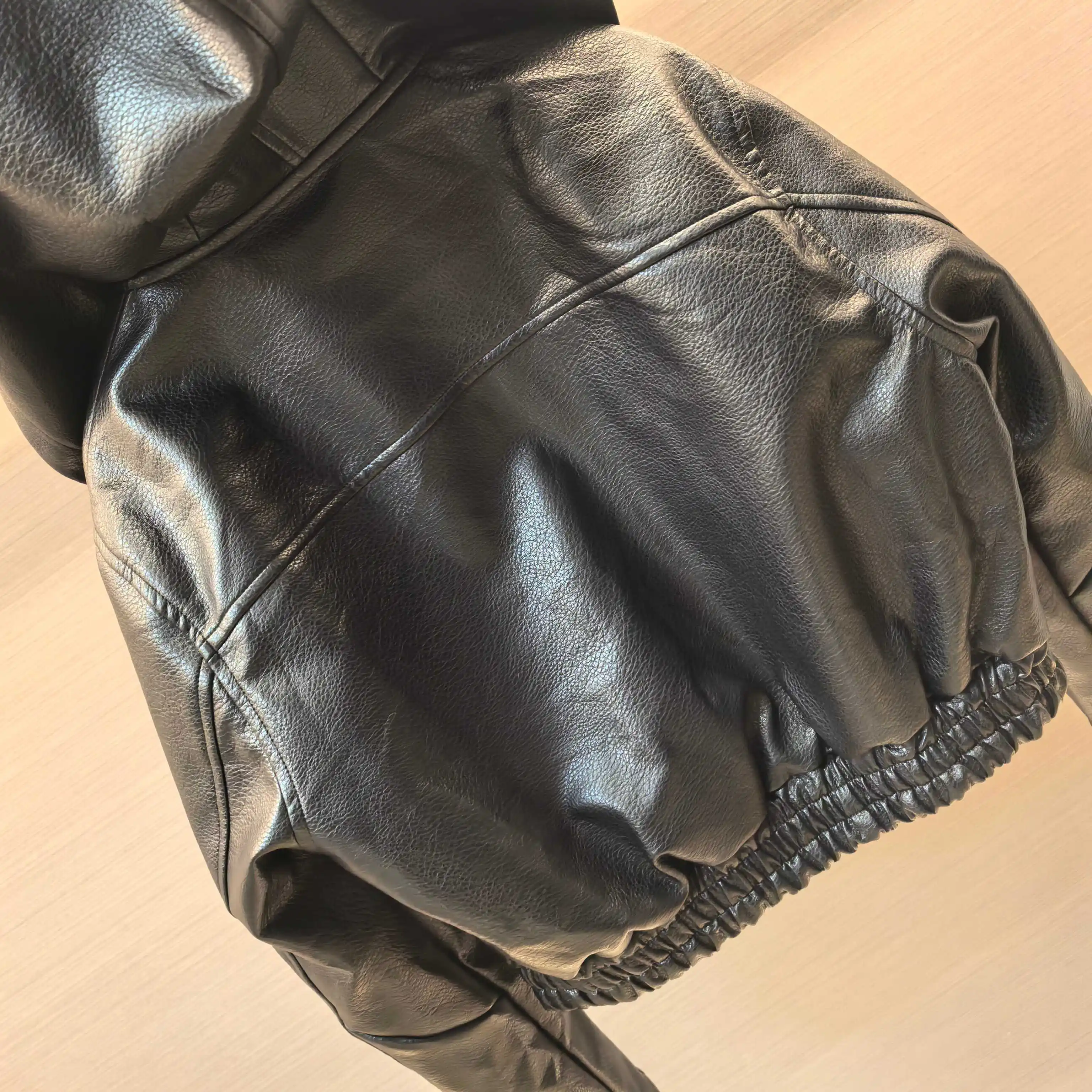 Grained Faux-Leather Biker Jacket D25023771 — view 5