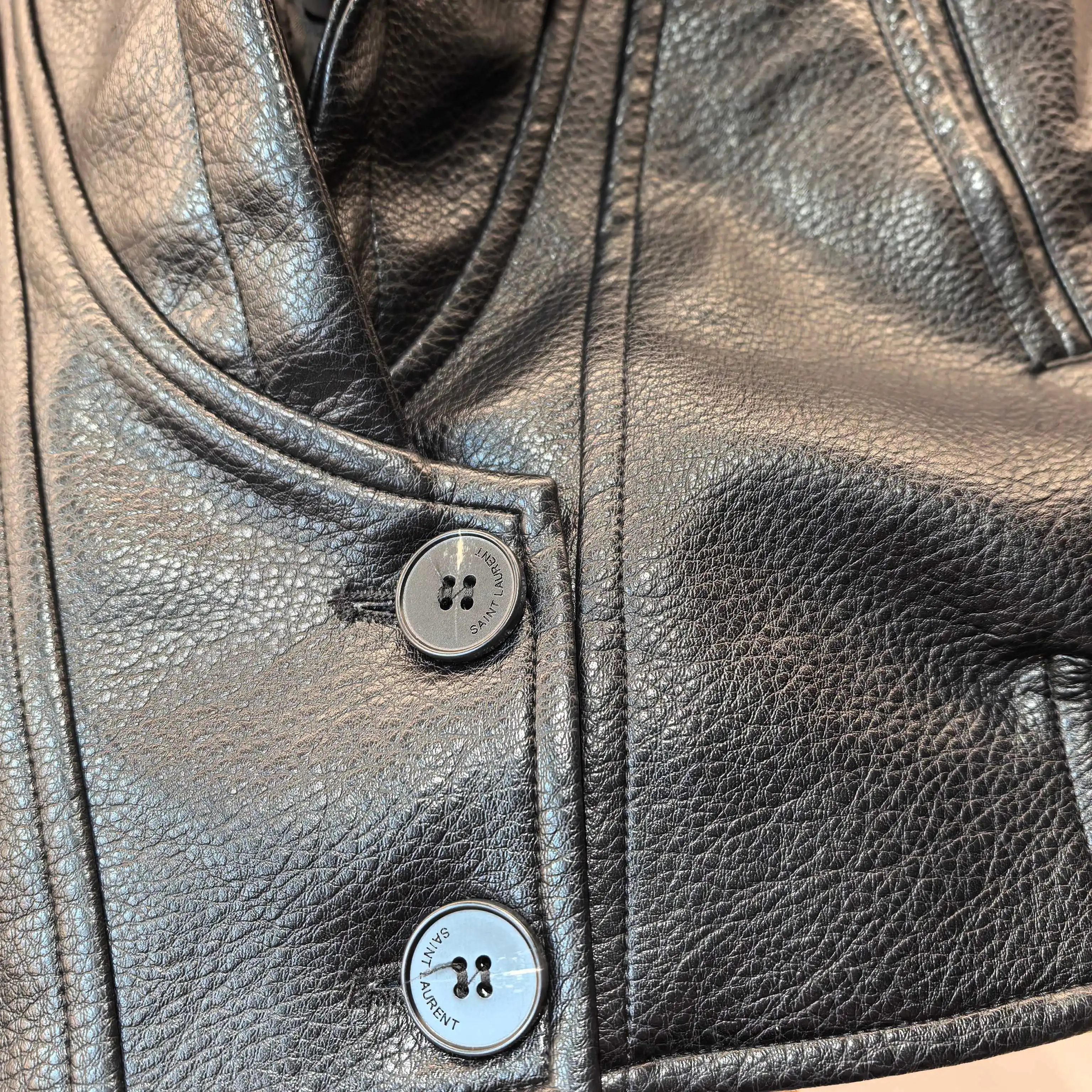 Grained Faux-Leather Biker Jacket D25023771 — view 6