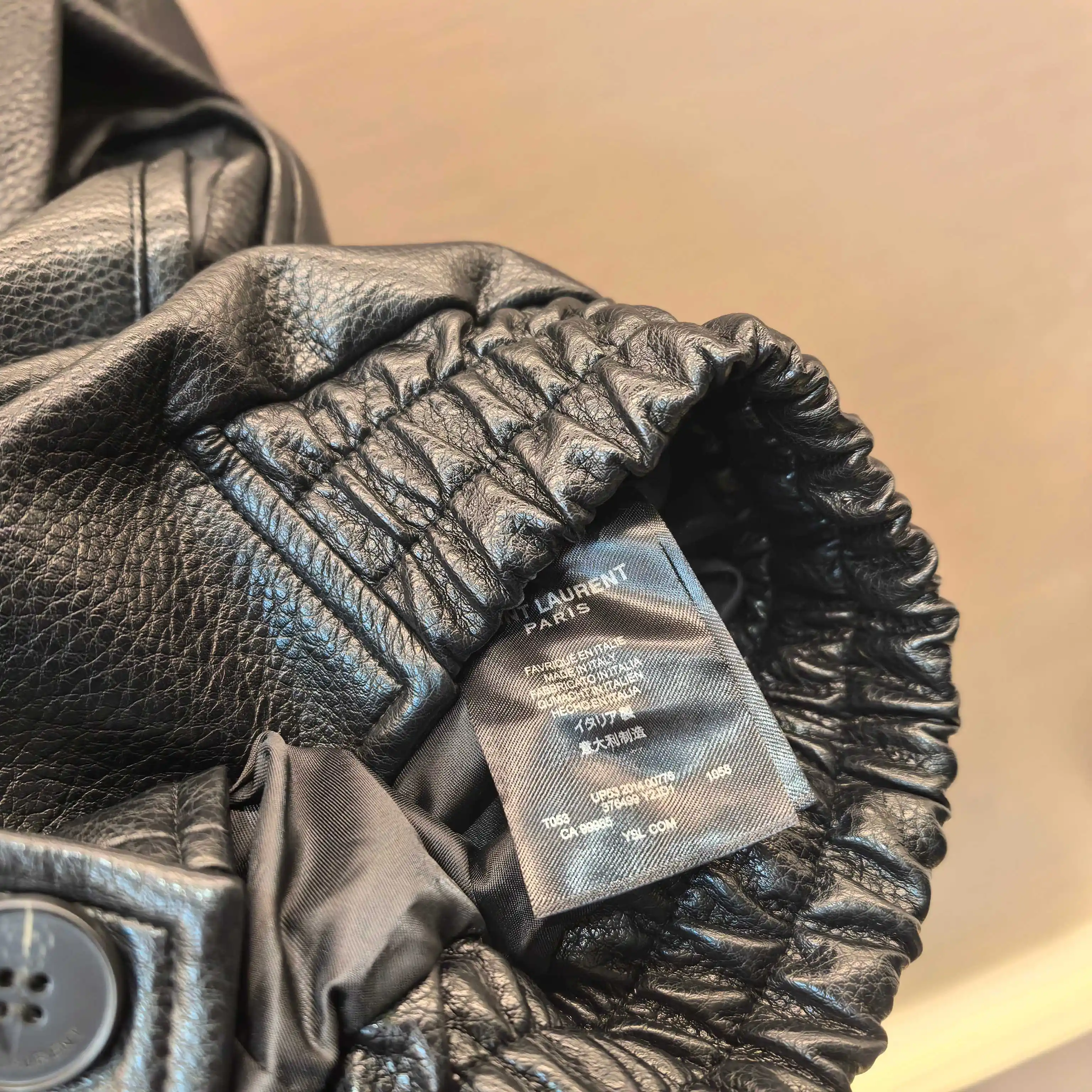 Grained Faux-Leather Biker Jacket D25023771 — view 7