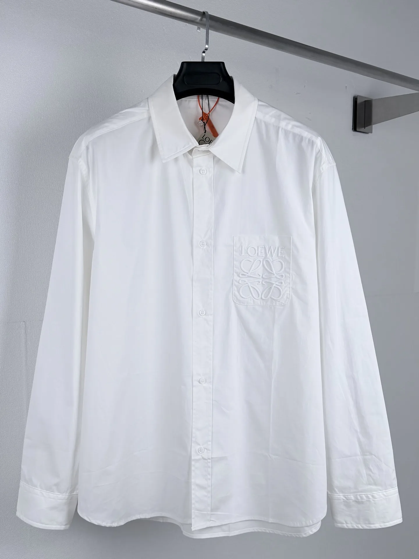 Anagram Embroidered Pocket Cotton Shirt D25522726